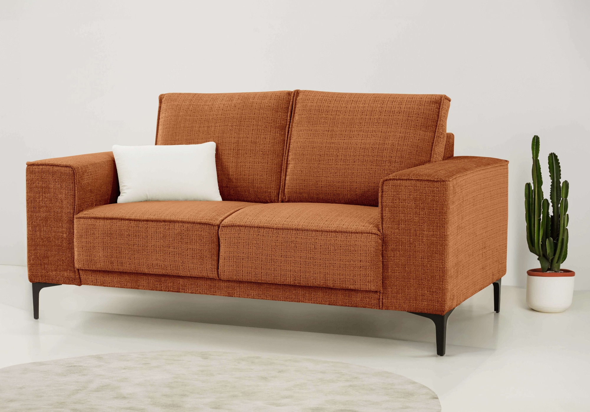Places of Style 2-Sitzer "Kompaktsofa Oland, Struktur, Flachgewebe, Luxus-M günstig online kaufen