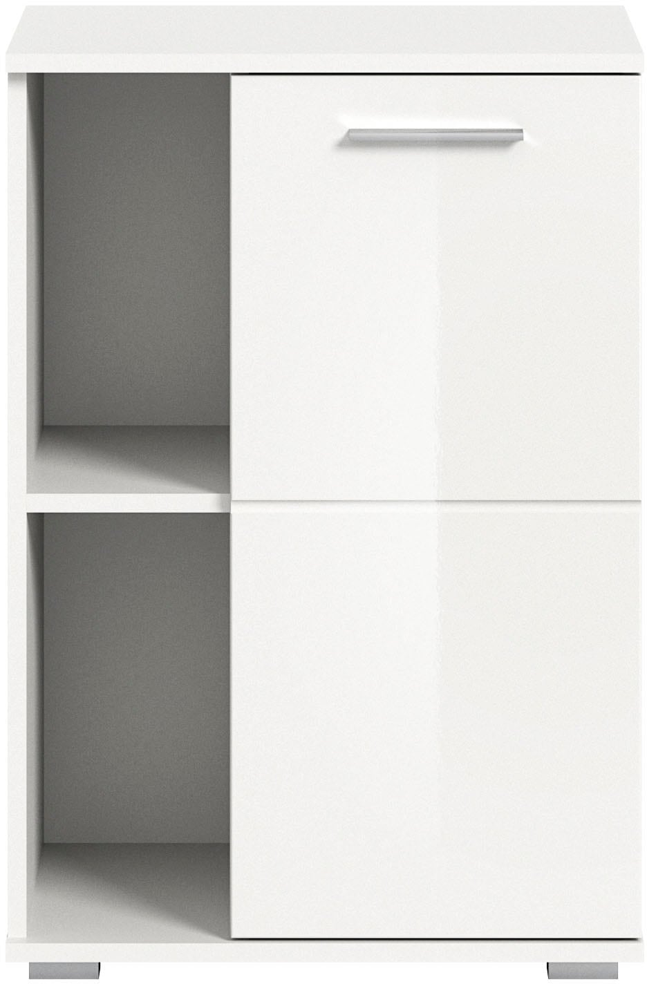 INOSIGN Schuhschrank »Valge, Breite 55cm, 1 Tür, 2 offene Fächer,2 verstellbare Einlegeböden«, Schuhkommode, Schuhregal, Kommode, Anrichte, Dielenschrank