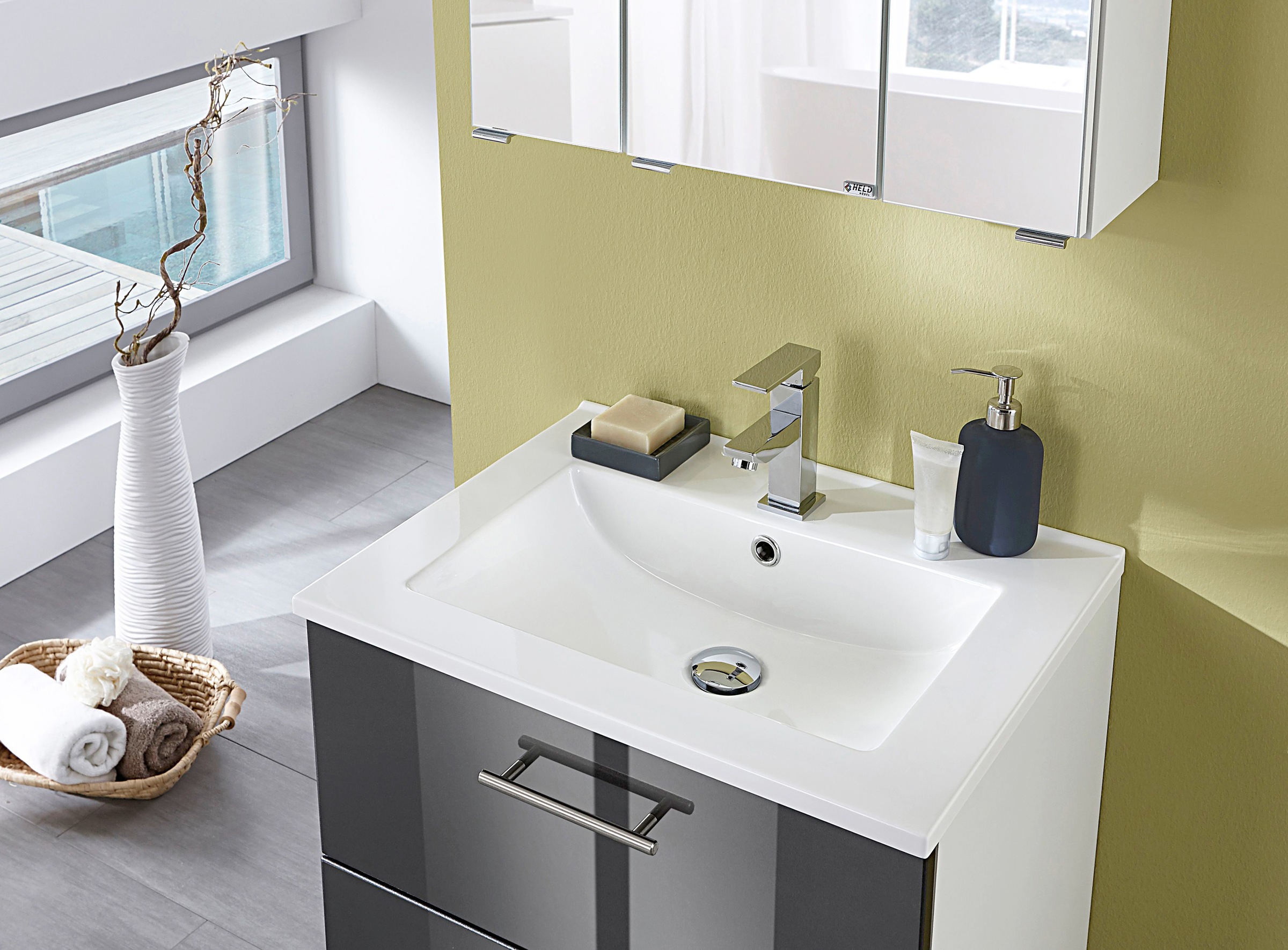 welltime Einbauwaschbecken "Trento", Mit Nano Glasur in 61,81,101cm erhältl günstig online kaufen