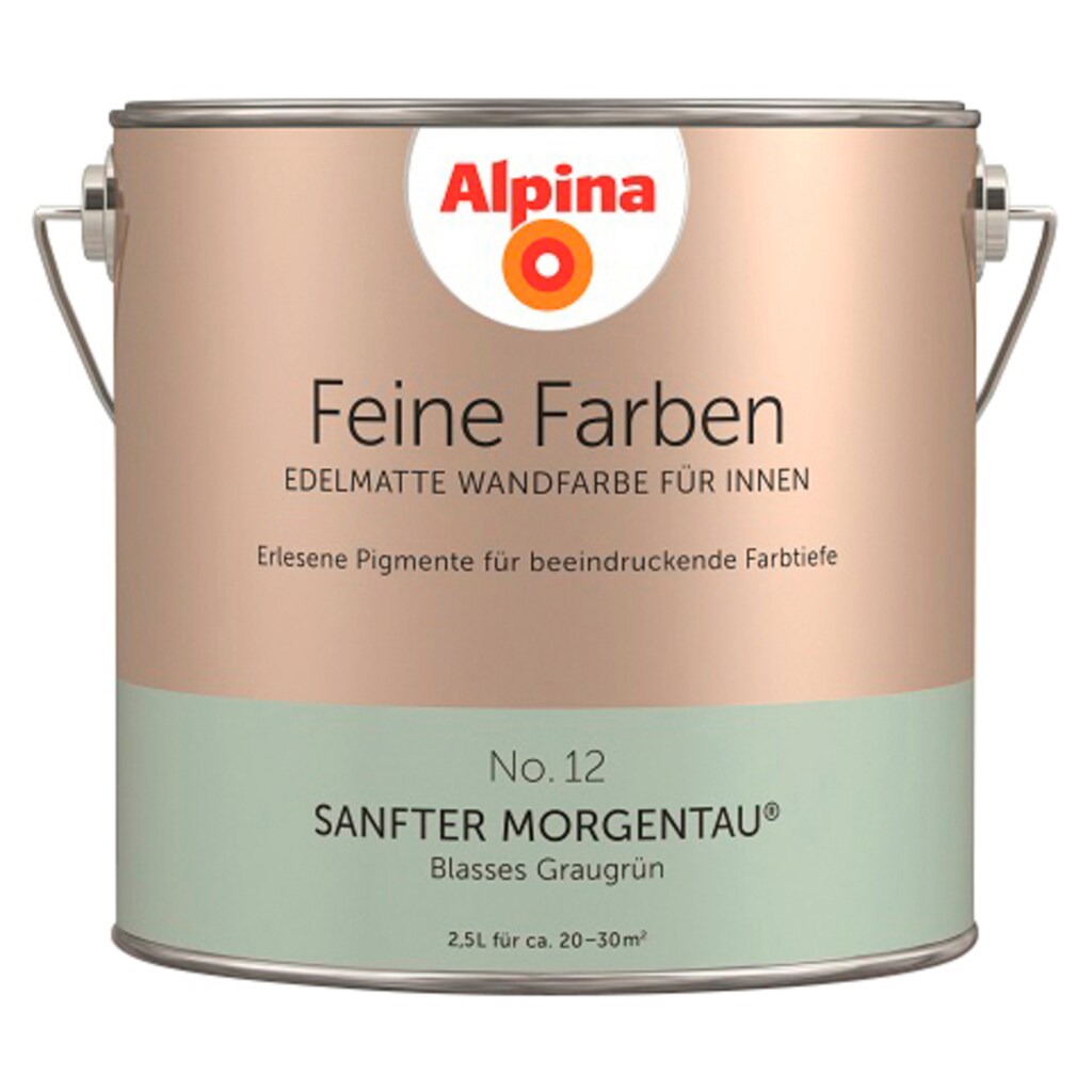 Alpina Wand- und Deckenfarbe »Feine Farben No. 12 Sanfter Morgentau«
