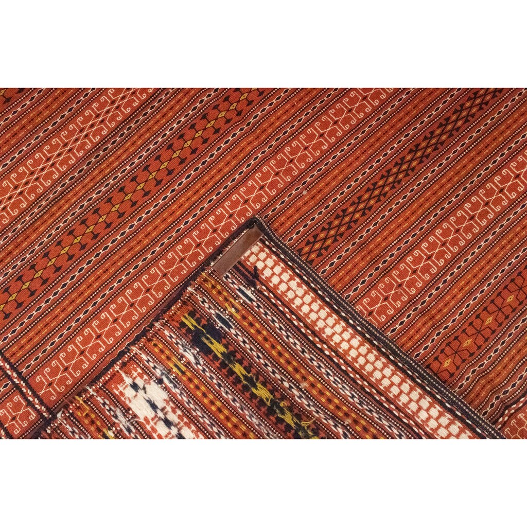 morgenland Wollteppich »Kelim Fars Teppich handgewebt orange«, rechteckig