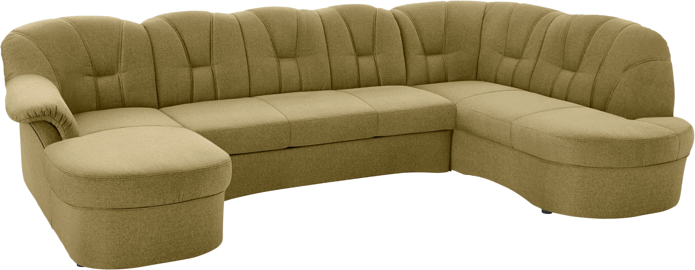 DOMO collection Wohnlandschaft »Papenburg U-Form« in großer Farbvielfalt, wahlweise Bettfunktion, frei im Raum stellbar