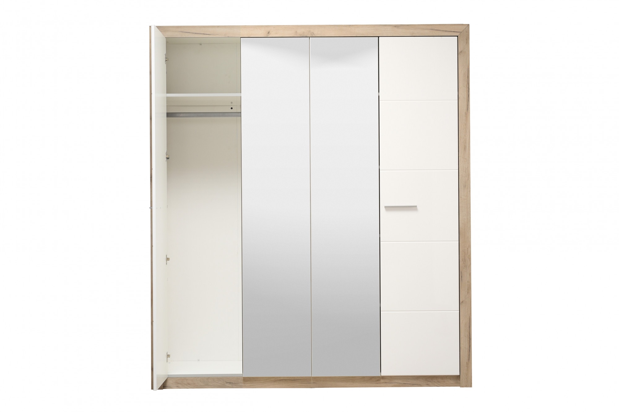INOSIGN Kleiderschrank »Astor, FSC® -zertifizierter Holzwerkstoff; Made in Europe«, Schrank mit Spiegel und komplette Innenausstattung, 223,5x204x55cm