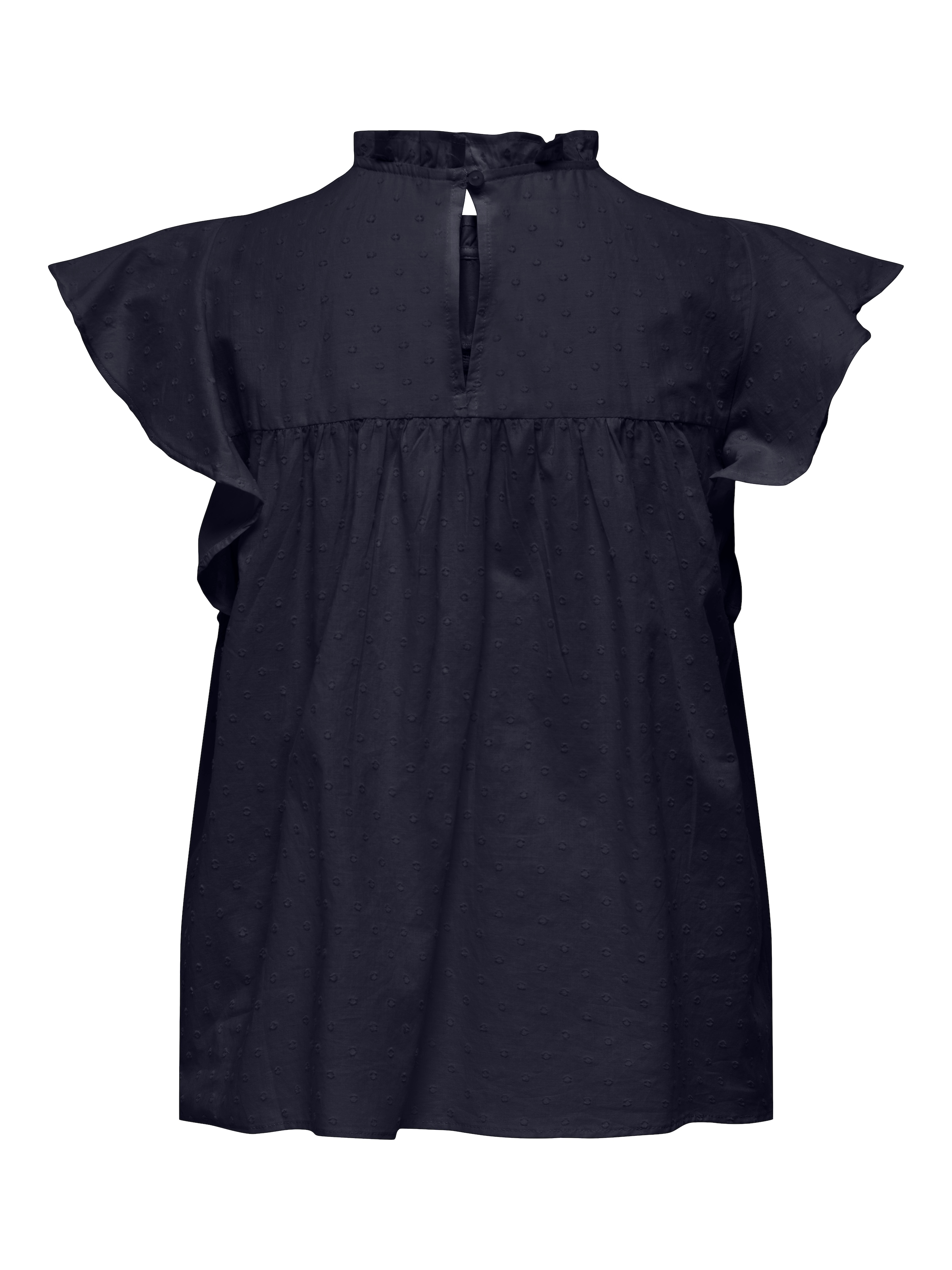 ONLY Rüschentop »ONLKATTI S/S DOBBY TOP WVN NOOS« Baumwolle, regular fit