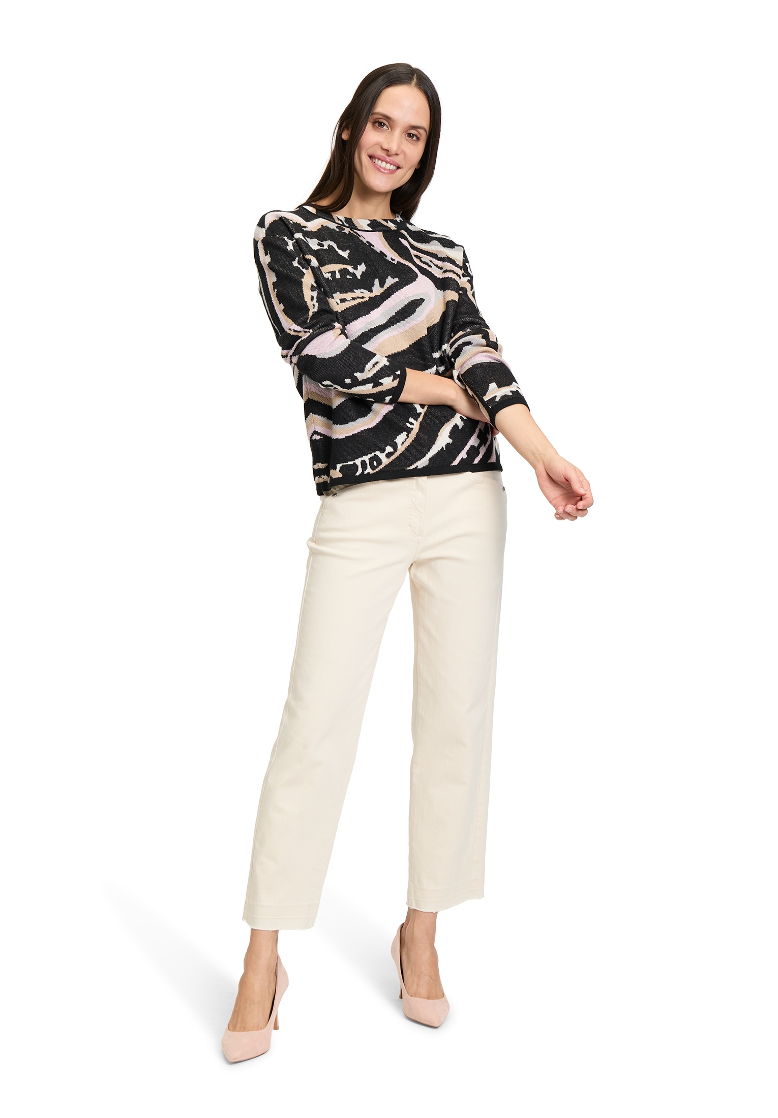 Betty Barclay Strickpullover »Betty Barclay Feinstrickpullover mit Jacquard«, (1 tlg.), Muster