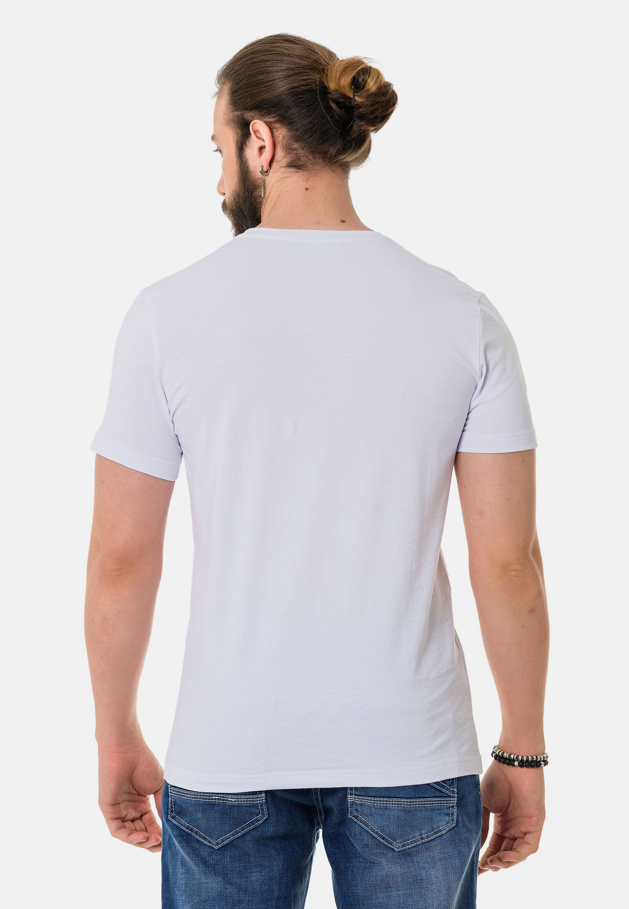 Cipo & Baxx T-Shirt »T-Shirt«, mit Rundhals-Ausschnitt