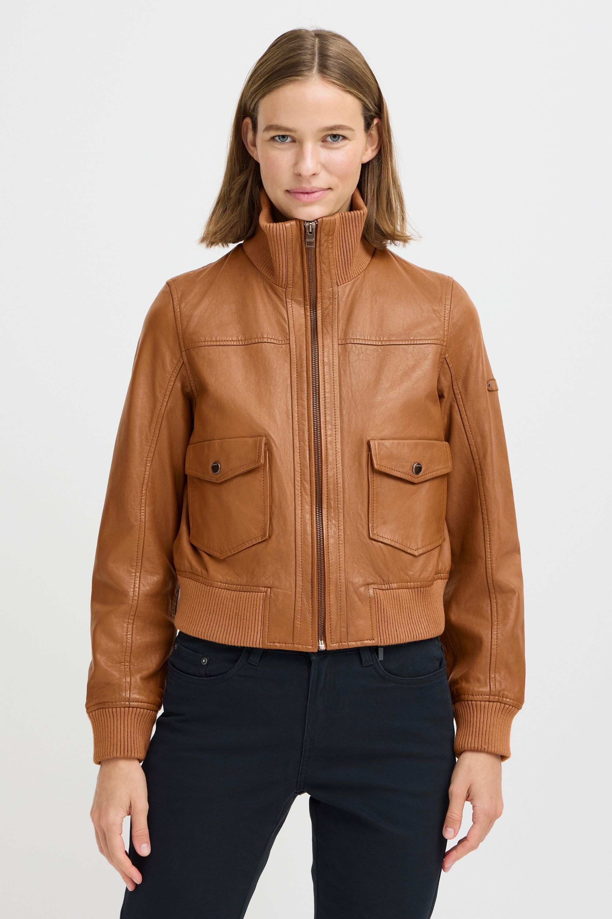 OXMO Lederjacke »Lederjacke OXDenny«, ohne Kapuze