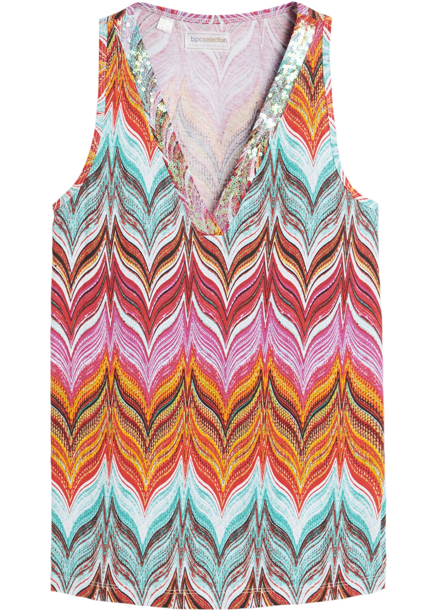 bonprix Shirttop »Top mit Pailetten« Top mit Pailetten