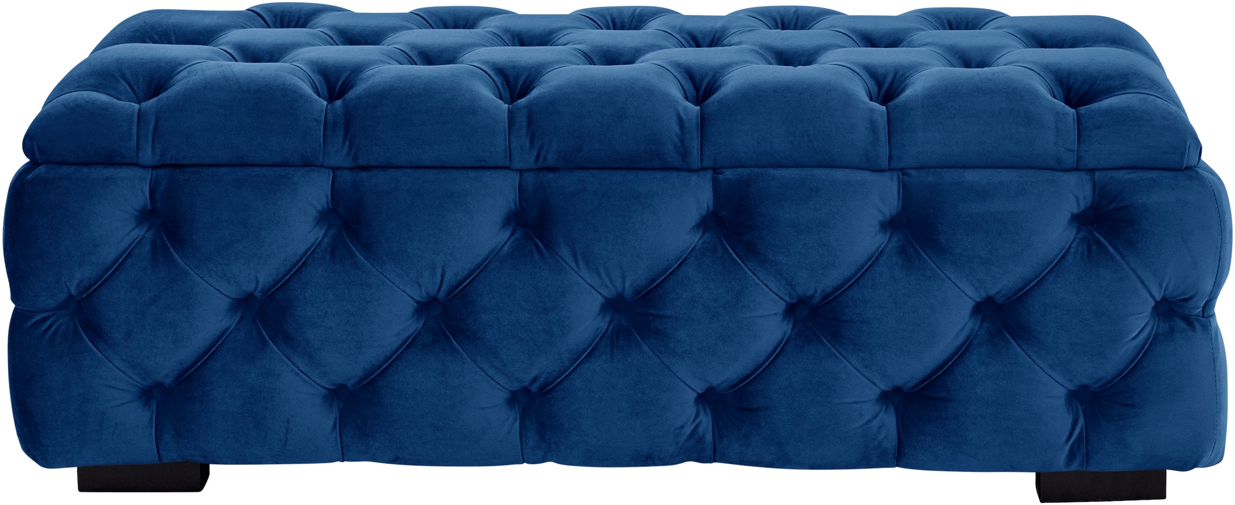 Guido Maria Kretschmer Home&Living Polsterhocker »KALINA, hochwertige Knopfheftung, B/T/H: 120/55/45 cm«, mit Staufach und innenliegenden Laschen zur besseren Aufbewahrung