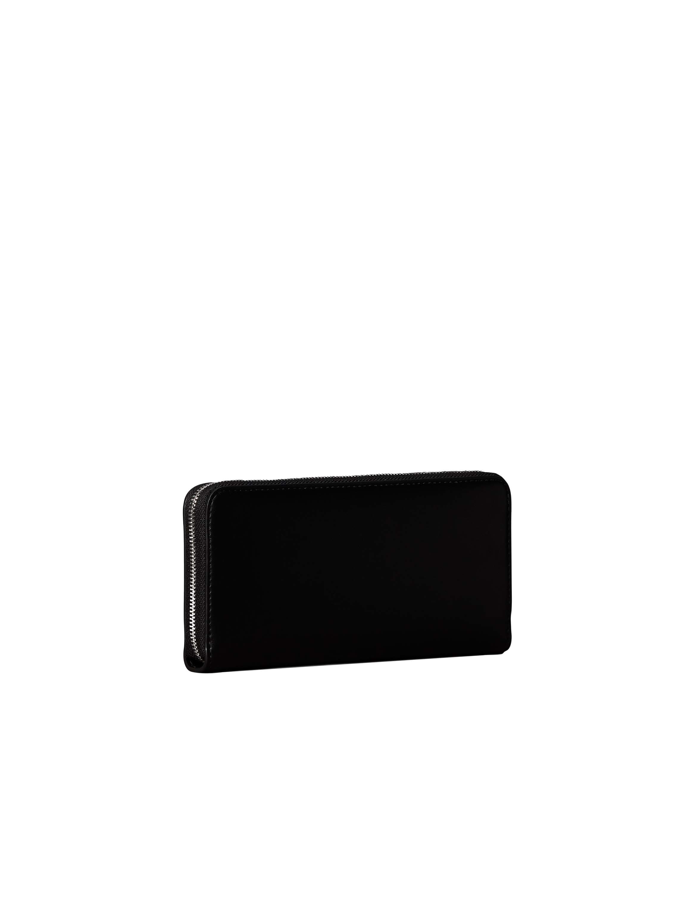 Calvin Klein Geldbörse »BOLD CK LONG ZIP AROUND« Portemonnaie, Money Pocket mit weißem CK-Logo