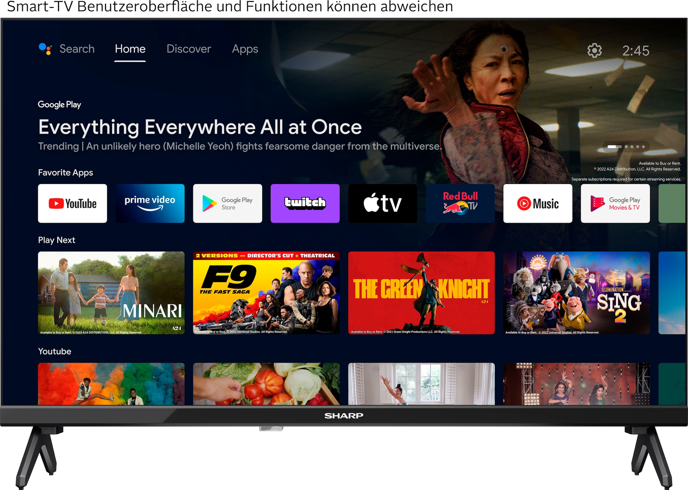 Sharp LED-Fernseher »1T-C24FHx«, HD ready, Smart-TV-Android TV