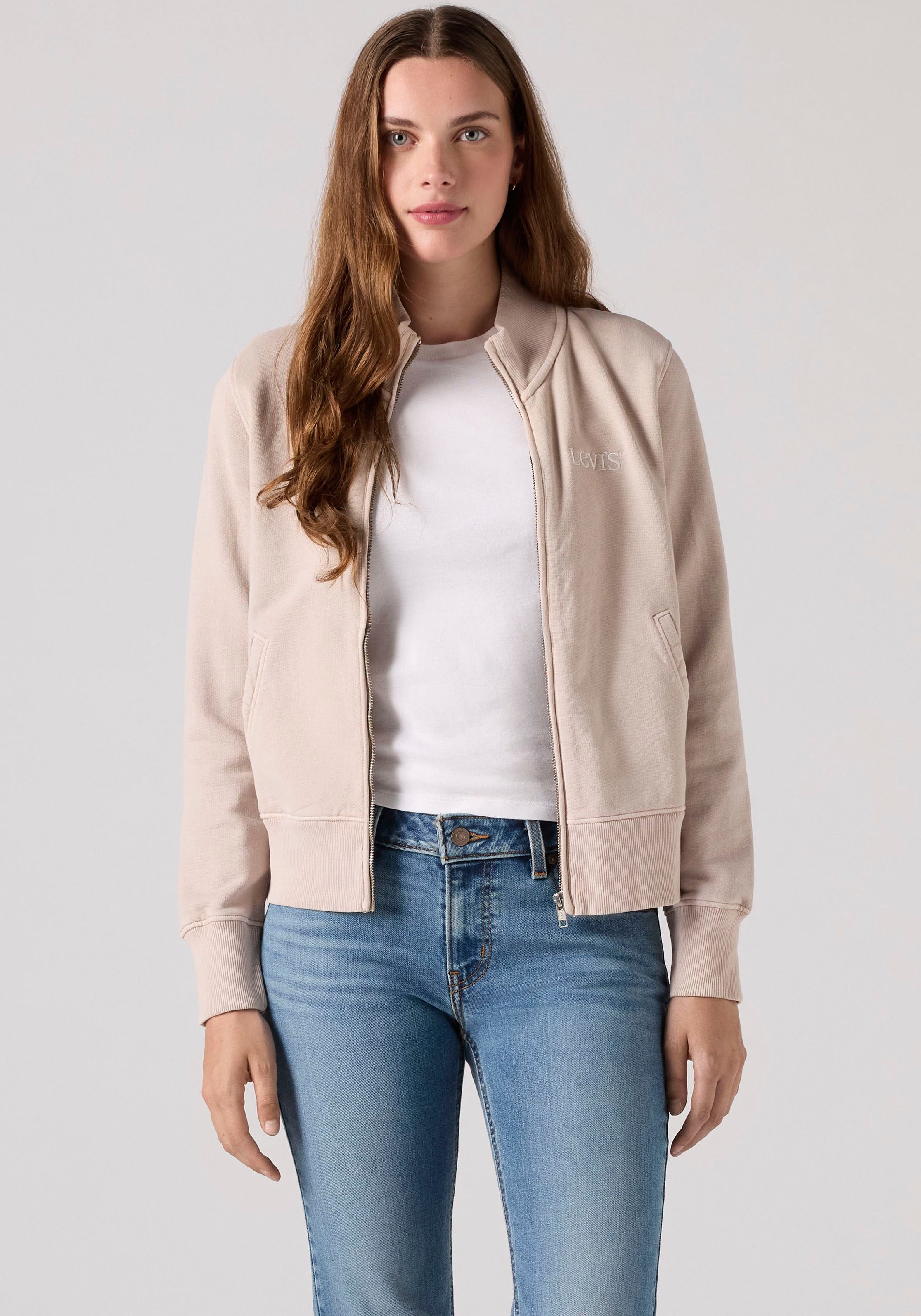 Levis Sweatjacke "GR SLIM FIT FULL ZIP" Taille bedeckend, schmale Passform