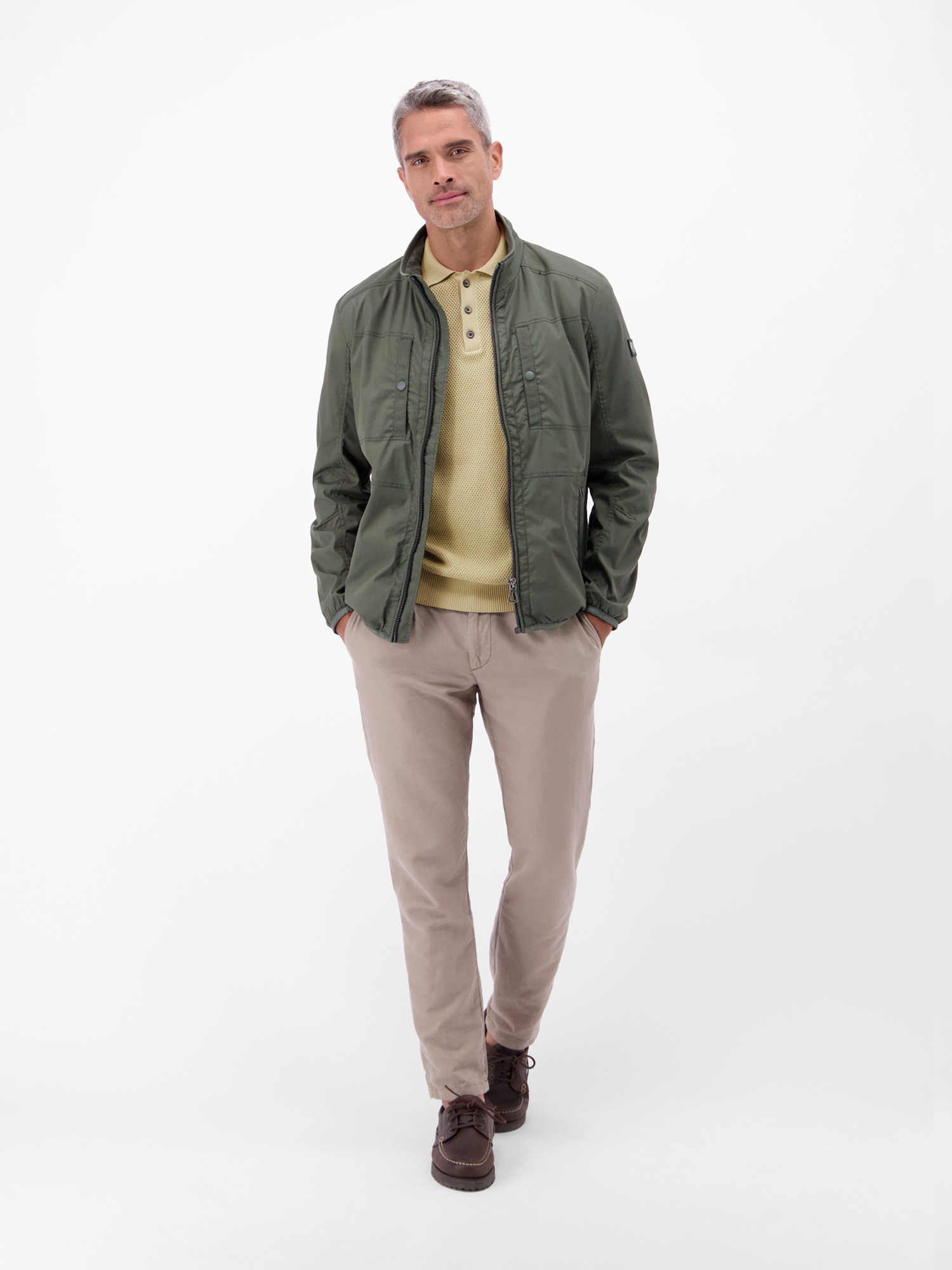 LERROS Poloshirt »Unifarbenes Poloshirt in Strukturqualität«