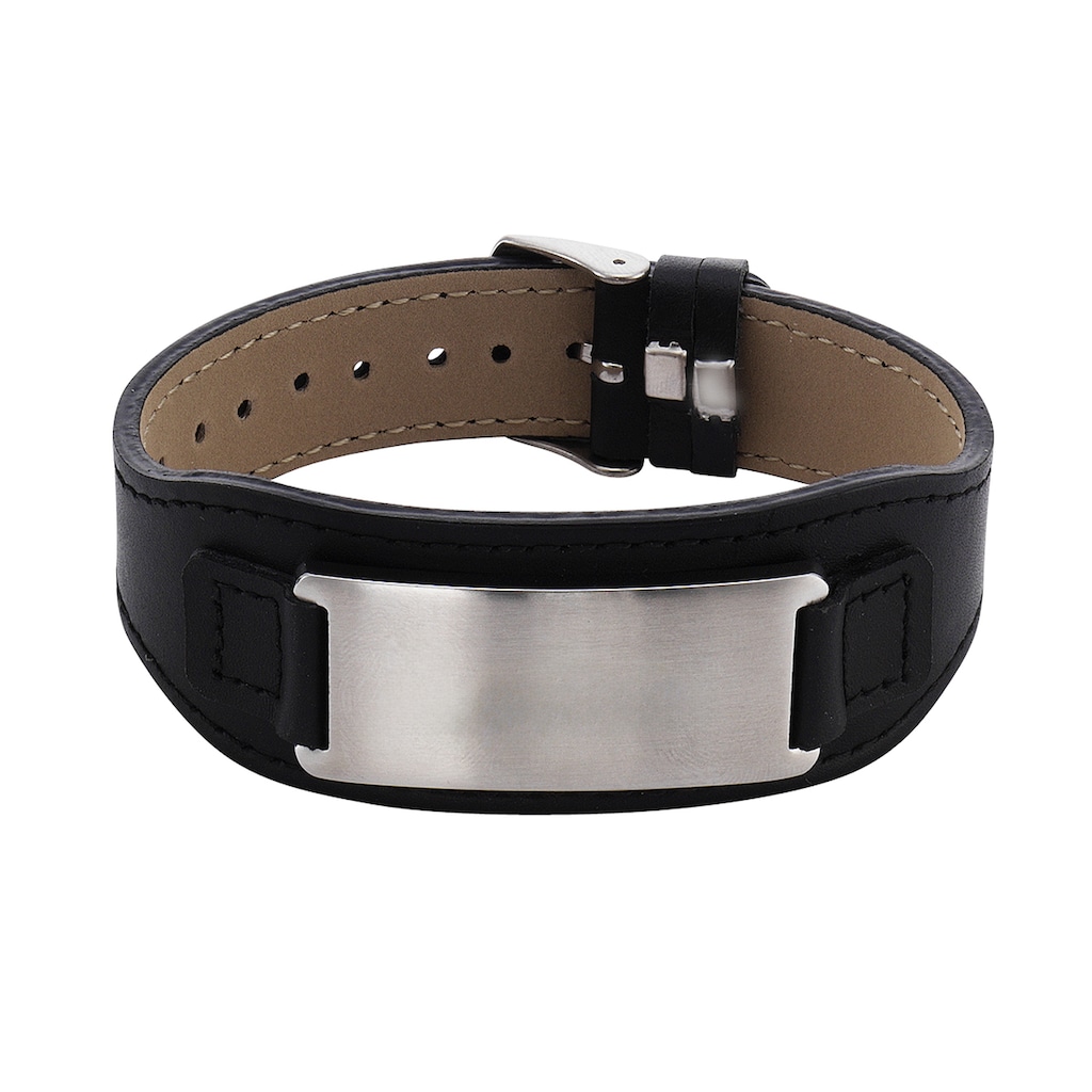 Firetti Armband »Schmuck Geschenk, Lederarmband mit ID-Platte verstellbar«