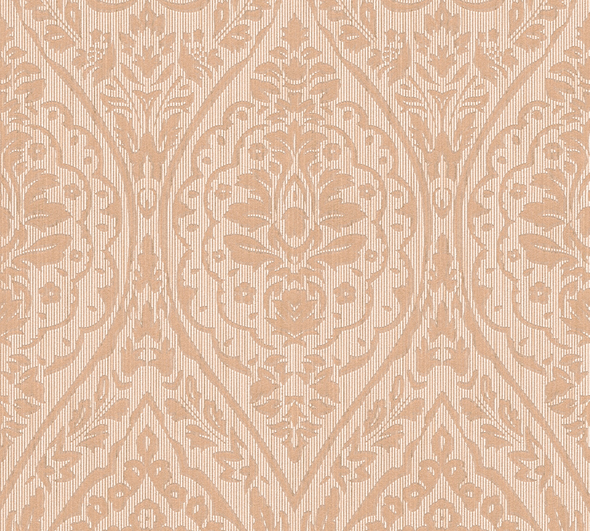 Architects Paper Textiltapete "Tessuto" Barock Gemustert Ornamental Samtig Tapete Streifen Tapeten Wohnzimmer Schlafzimmer Küche Modern Flur Büro