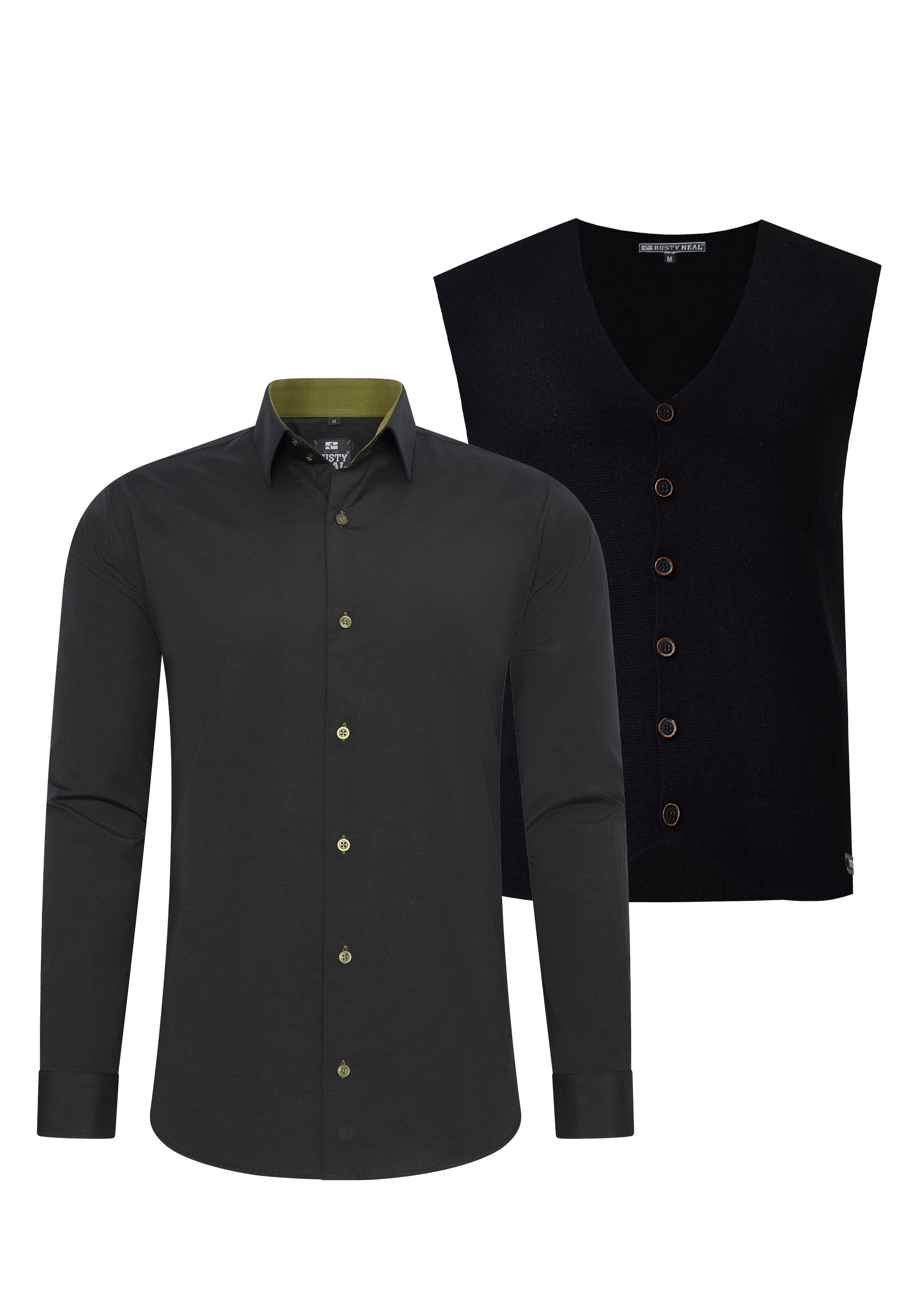 Rusty Neal Langarmhemd mit Weste