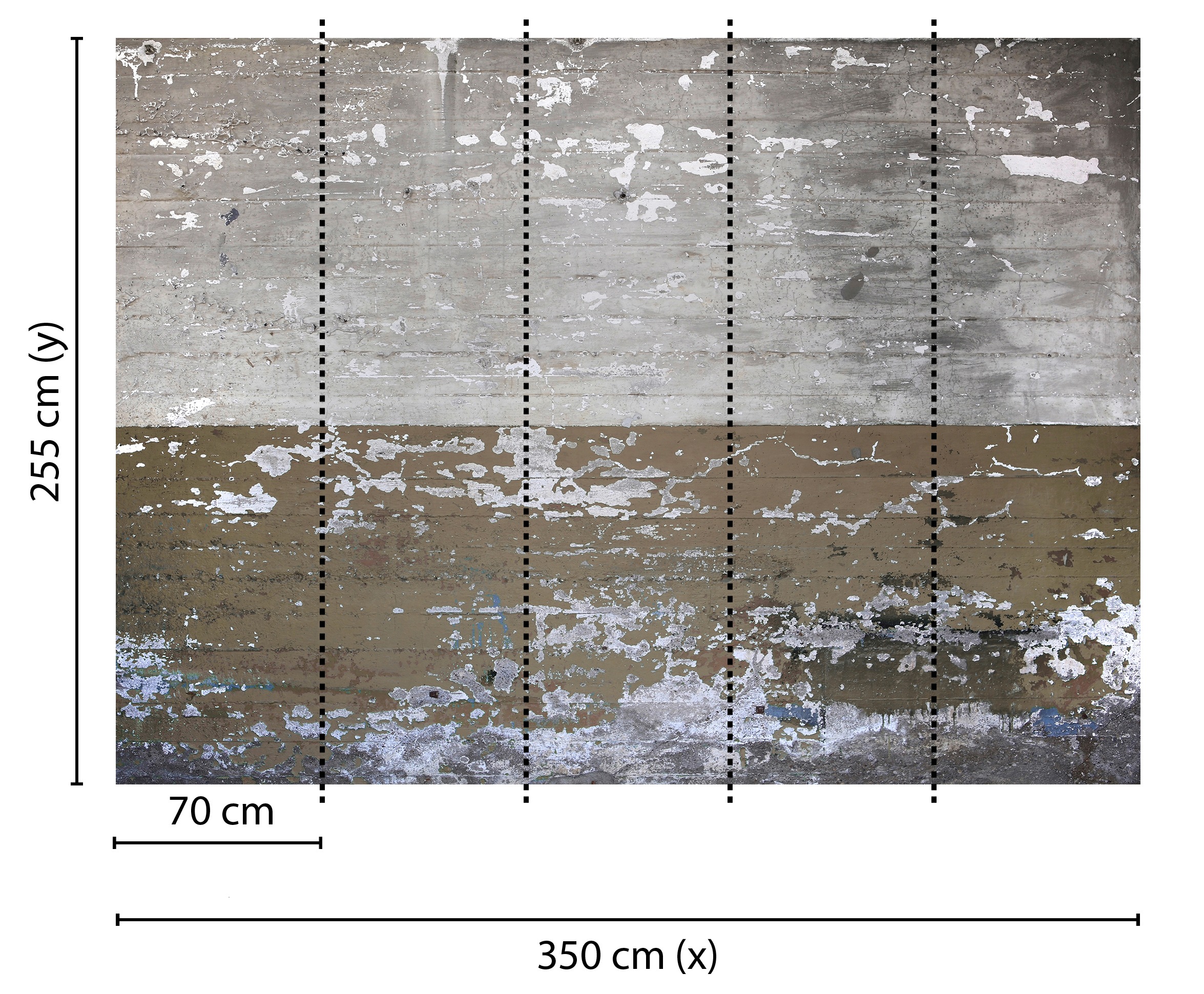 living walls Fototapete »Designwalls Concrete Coated« glatt Vlies, Wand, Schräge, Decke