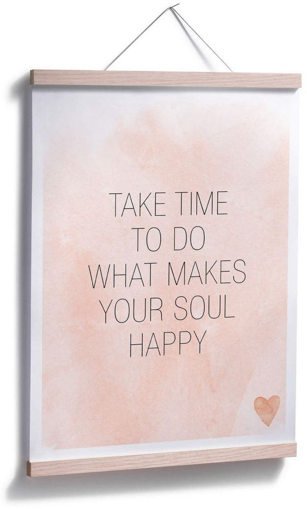 Wall-Art Poster »Take Time«, Schriftzug, (1 St.), Poster, Wandbild, Bild,  Wandposter bestellen | BAUR