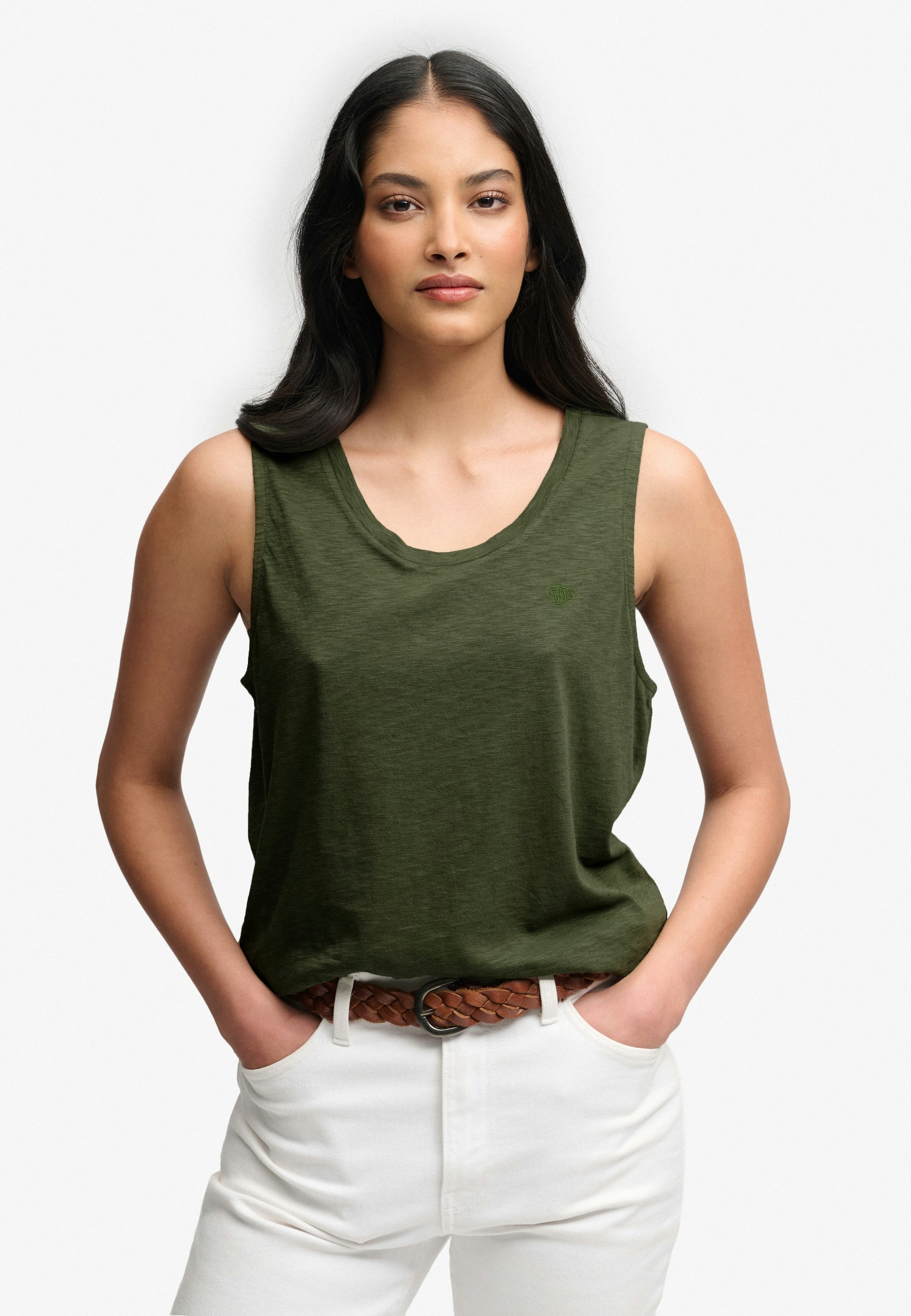 Superdry Tanktop "SCOOP NECK TANK" Baumwollmischung, regular fit günstig online kaufen