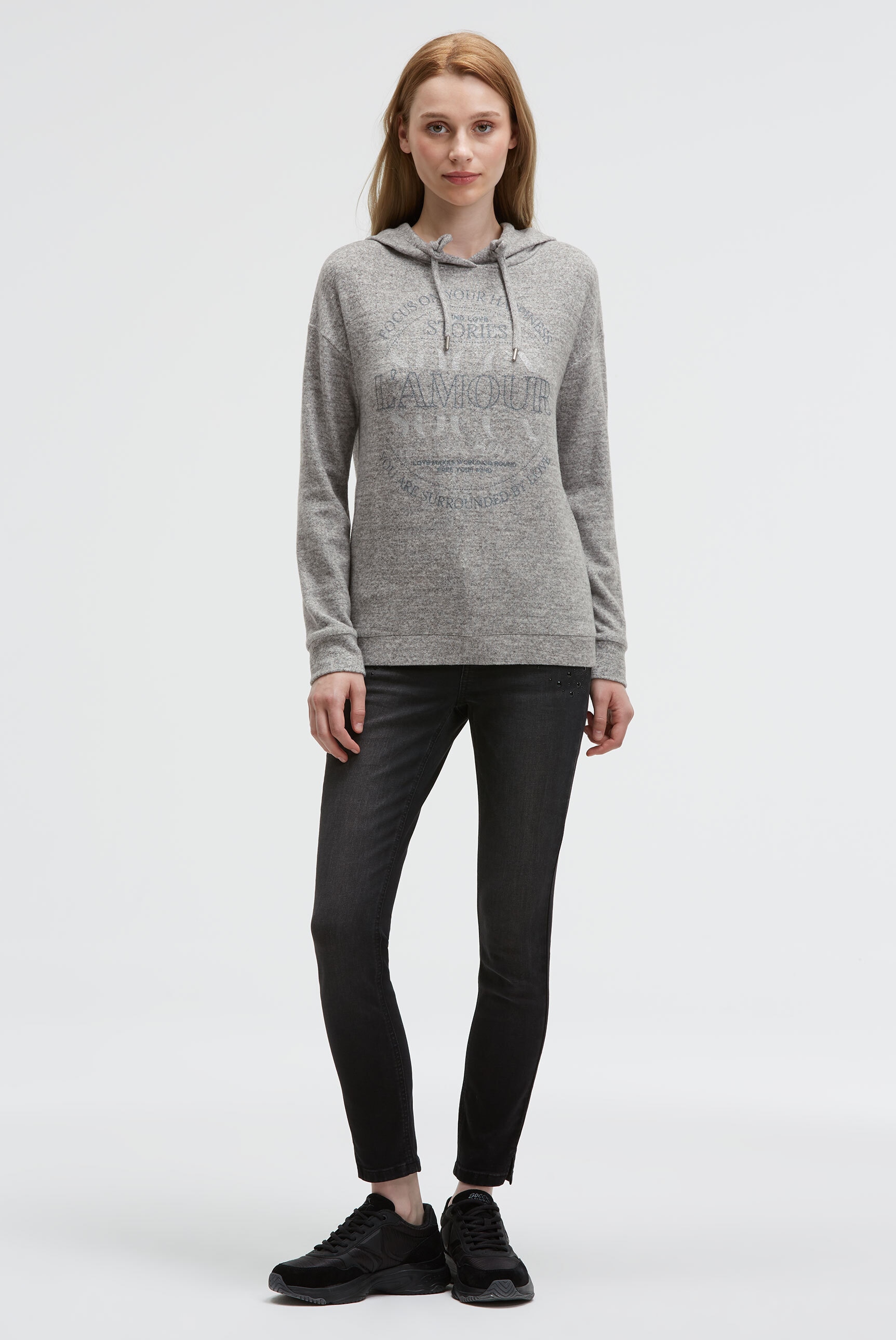 SOCCX Kapuzenpullover mit elastischem Saum