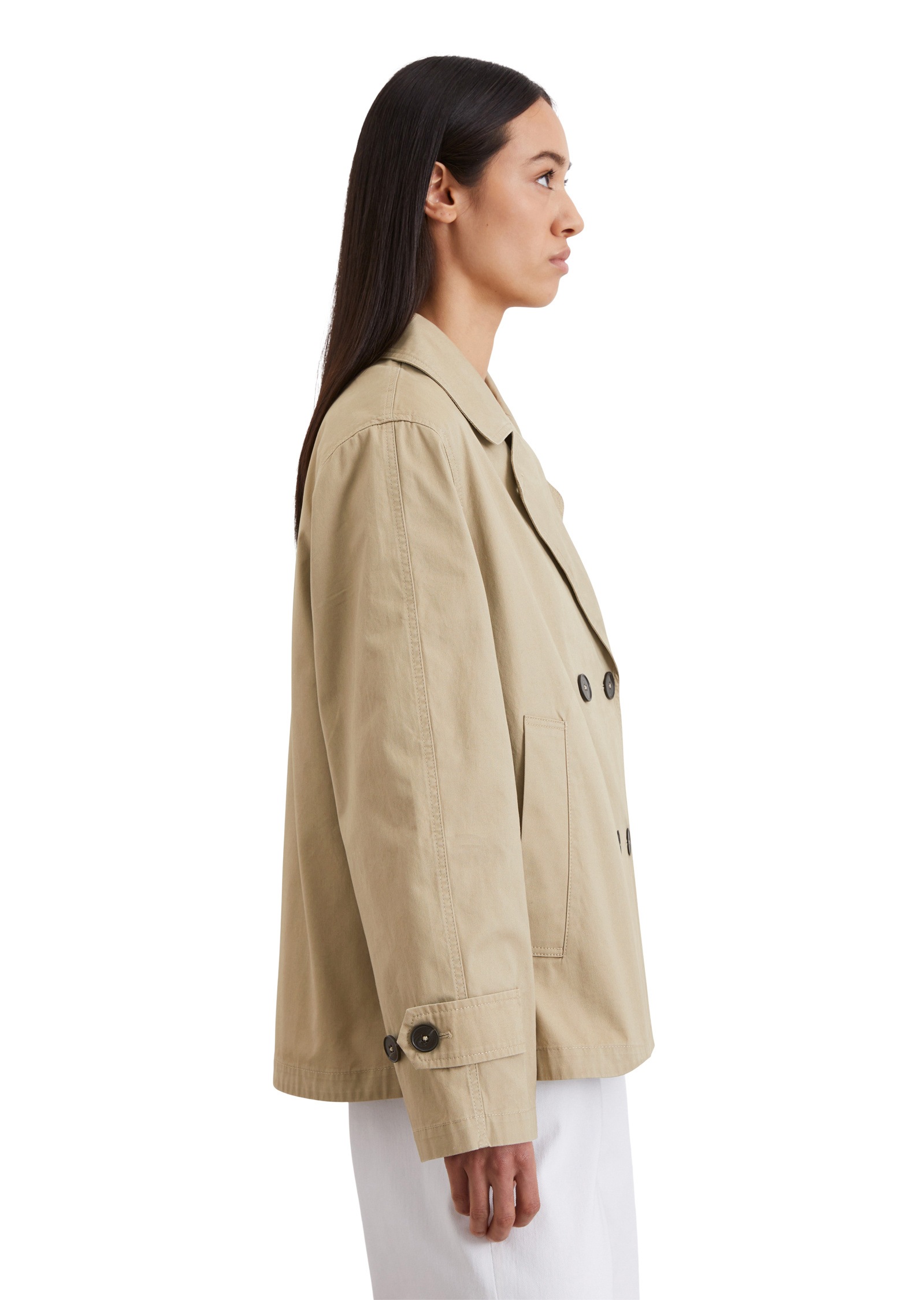 Marc O'Polo Outdoorjacke »aus Organic Cotton-Twill«, ohne Kapuze