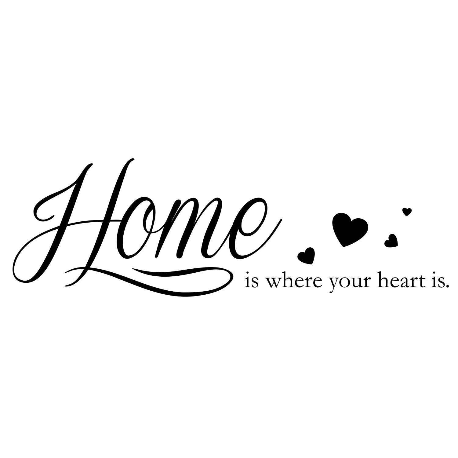 queence Wandtattoo »Home is where your heart is«, 120 x 30 cm