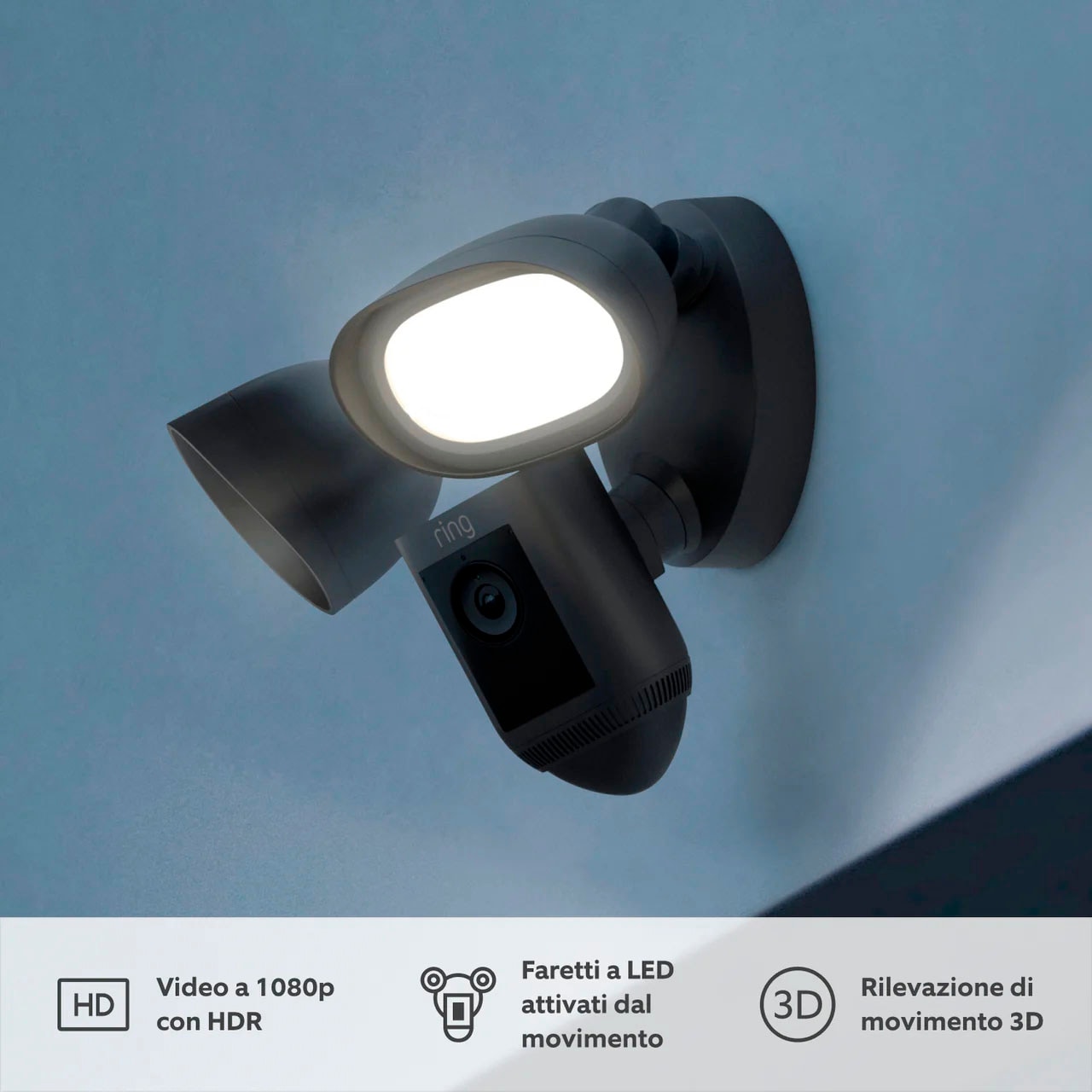 Ring Überwachungskamera »Floodlight Cam Wired Pro«, Außenbereich