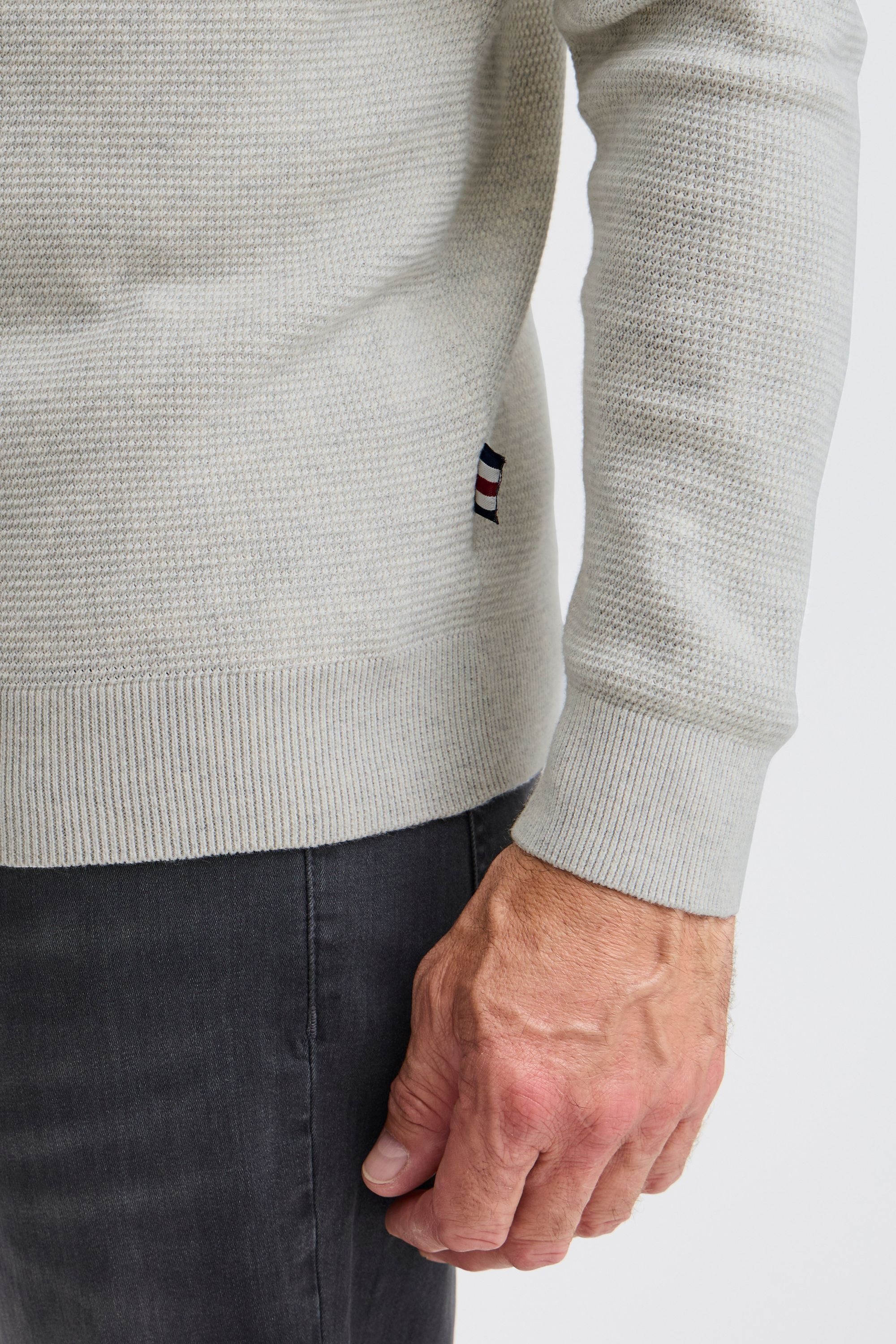 FQ1924 Strickfleece-Pullover »Strickpullover FQKYLE structure crewneck knit«