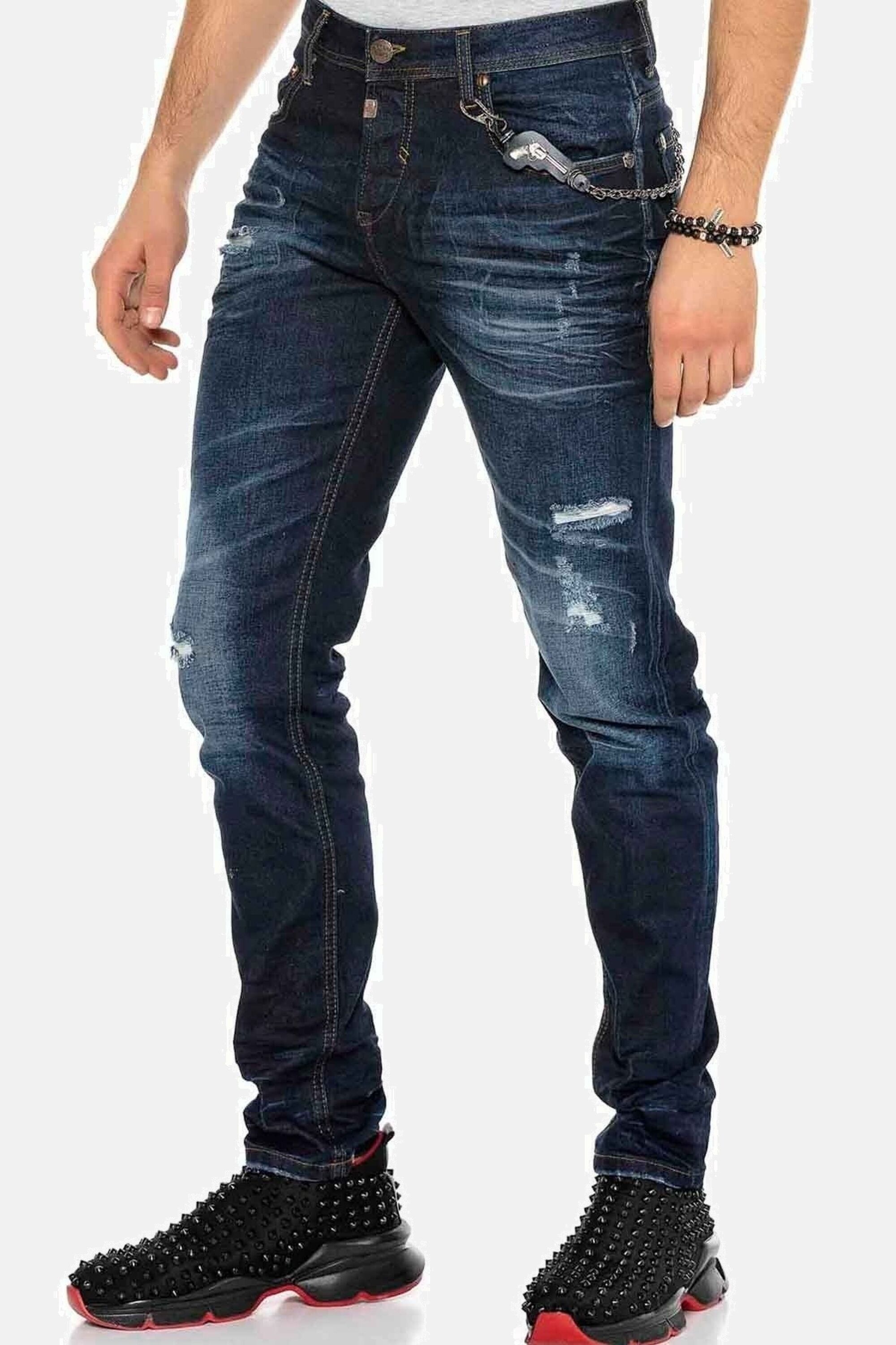 Cipo & Baxx Slim-fit-Jeans »Jeans«, im Used-Look, CD-392