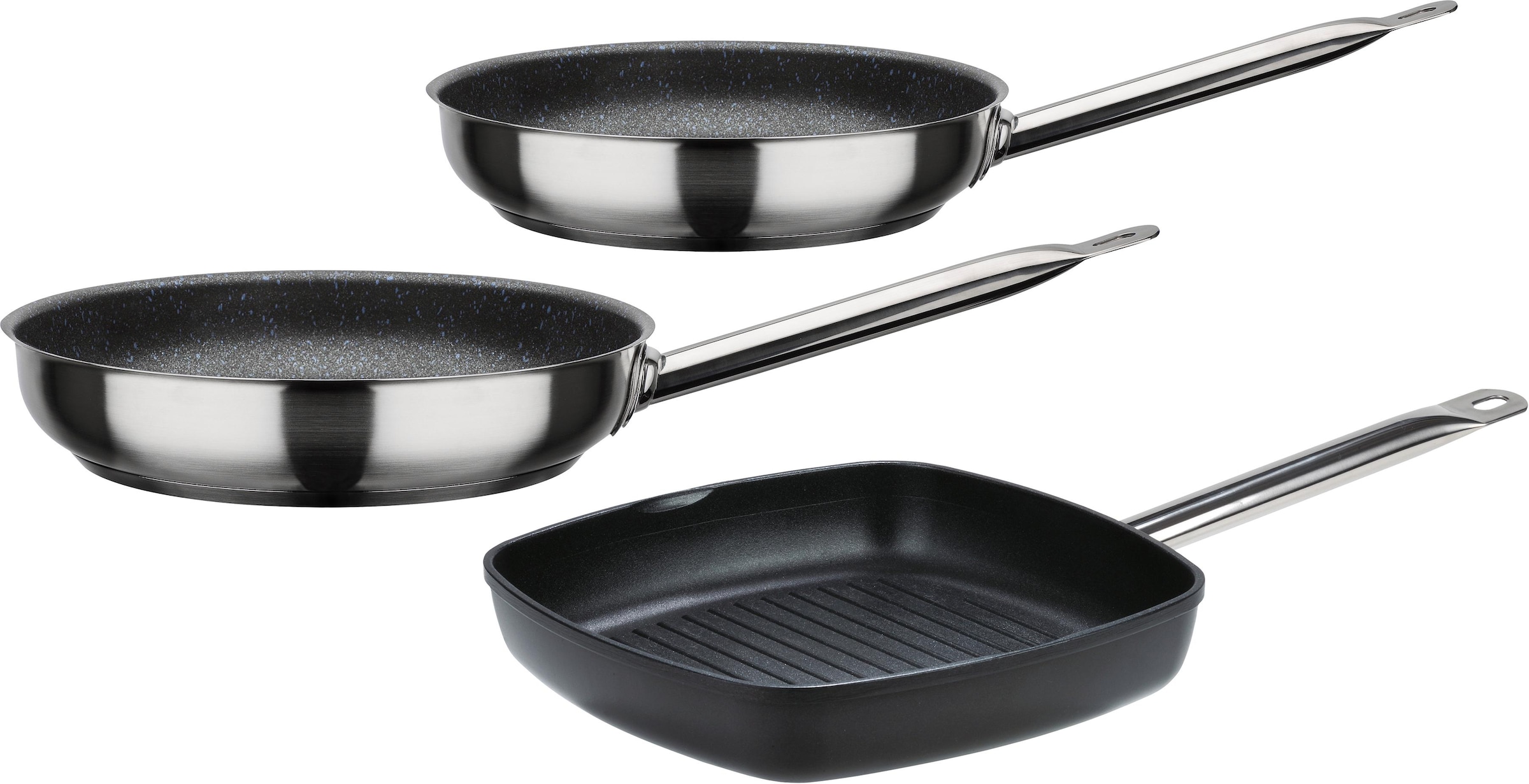 Pfannen-Set GSW 3 BAUR Titanium«, bestellen Profi/Gastro (Set, tlg.), Induktion Aluminiumguss, »Le Chef |