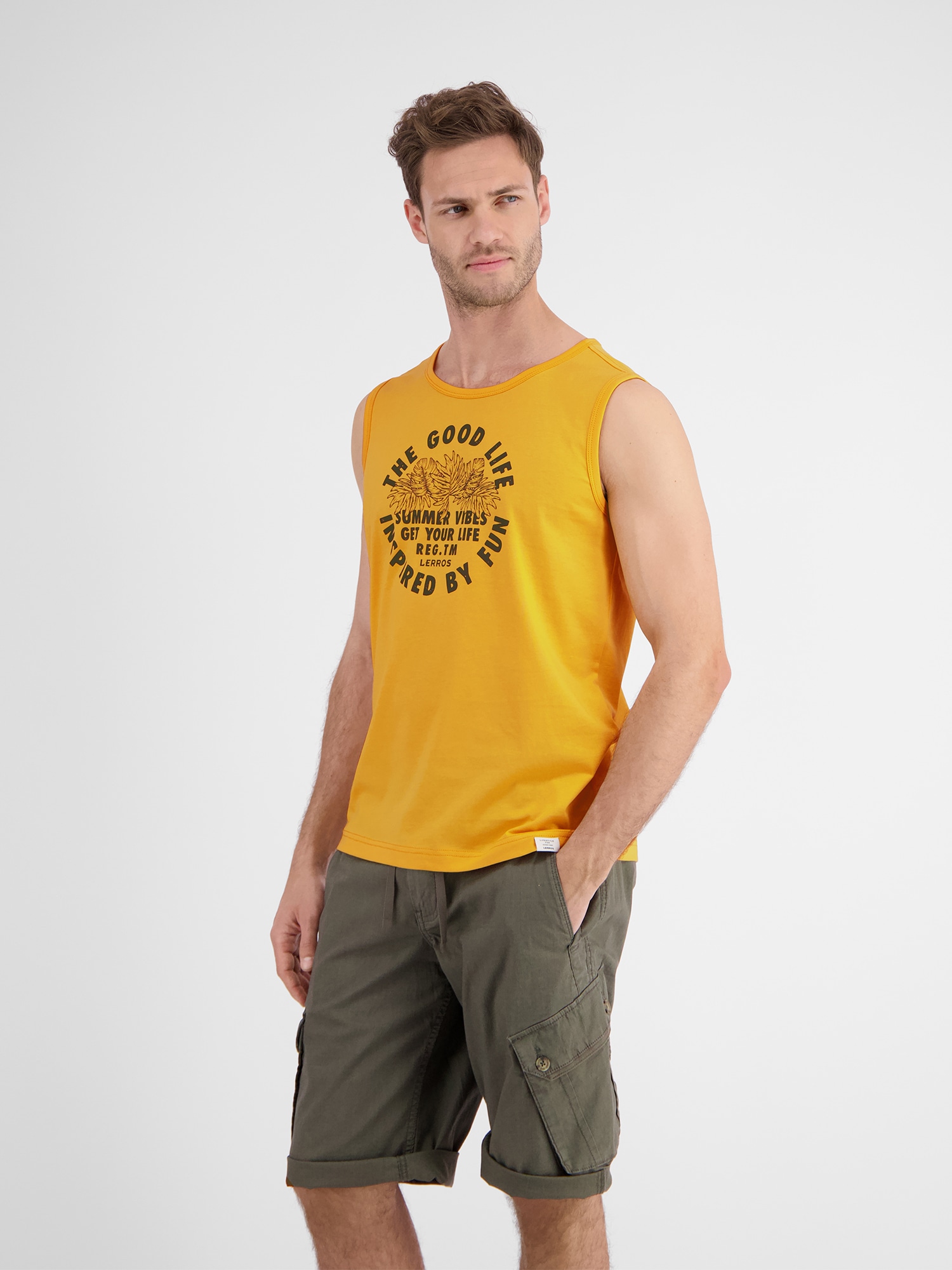 LERROS Muskelshirt »LERROS Tanktop für Herren, mit Brustprint«