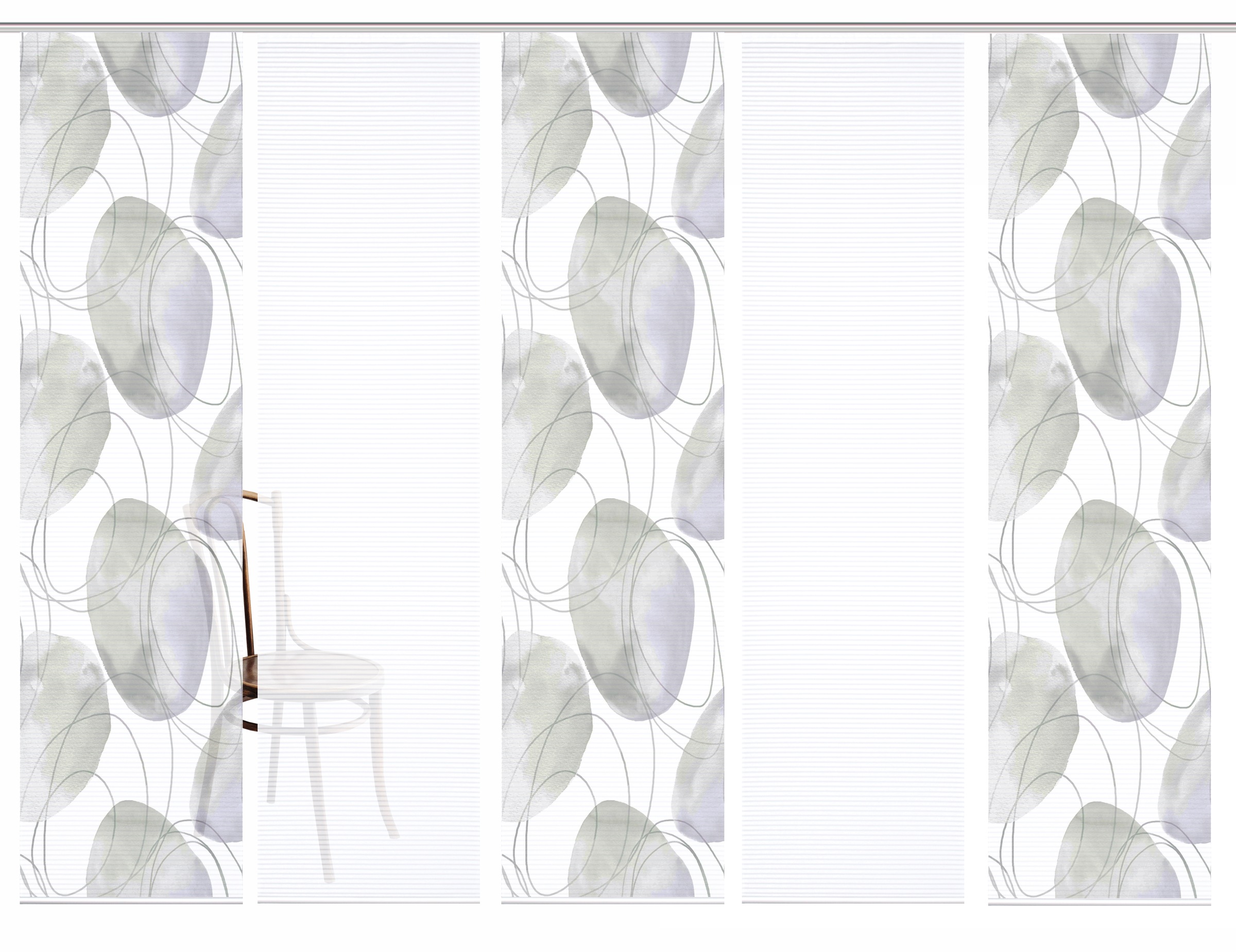 HOME in green Schiebegardine "ELLRIK" Paneelwagen 5 Stk. tlg. Bambusoptik, günstig online kaufen