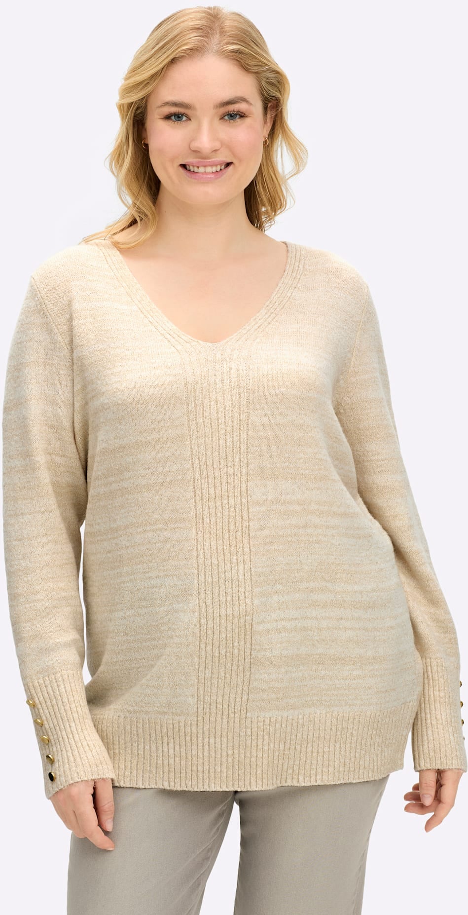 sheego by Joe Browns V-Ausschnitt-Pullover "Pullover" günstig online kaufen