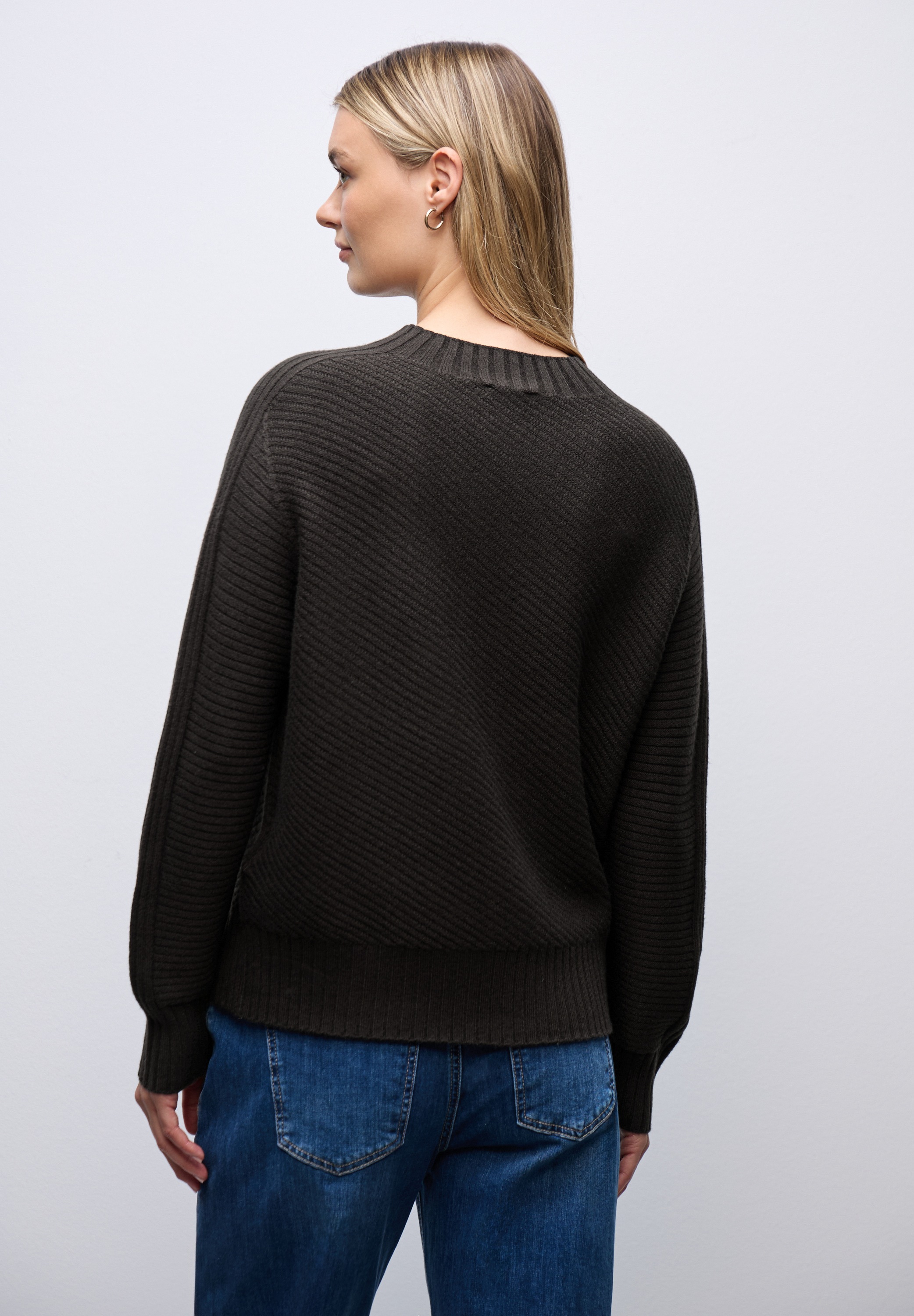 STREET ONE Strickpullover mit Struktur und Stehkragen/Turtleneck günstig online kaufen