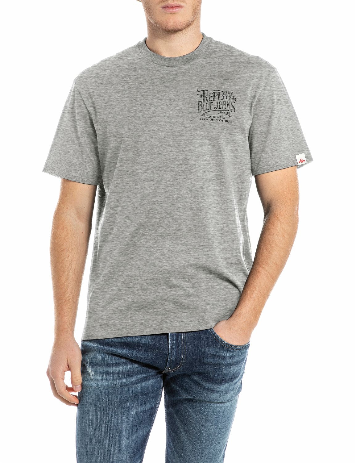Replay T-Shirt, mit Marken-Print auf der Brust günstig online kaufen