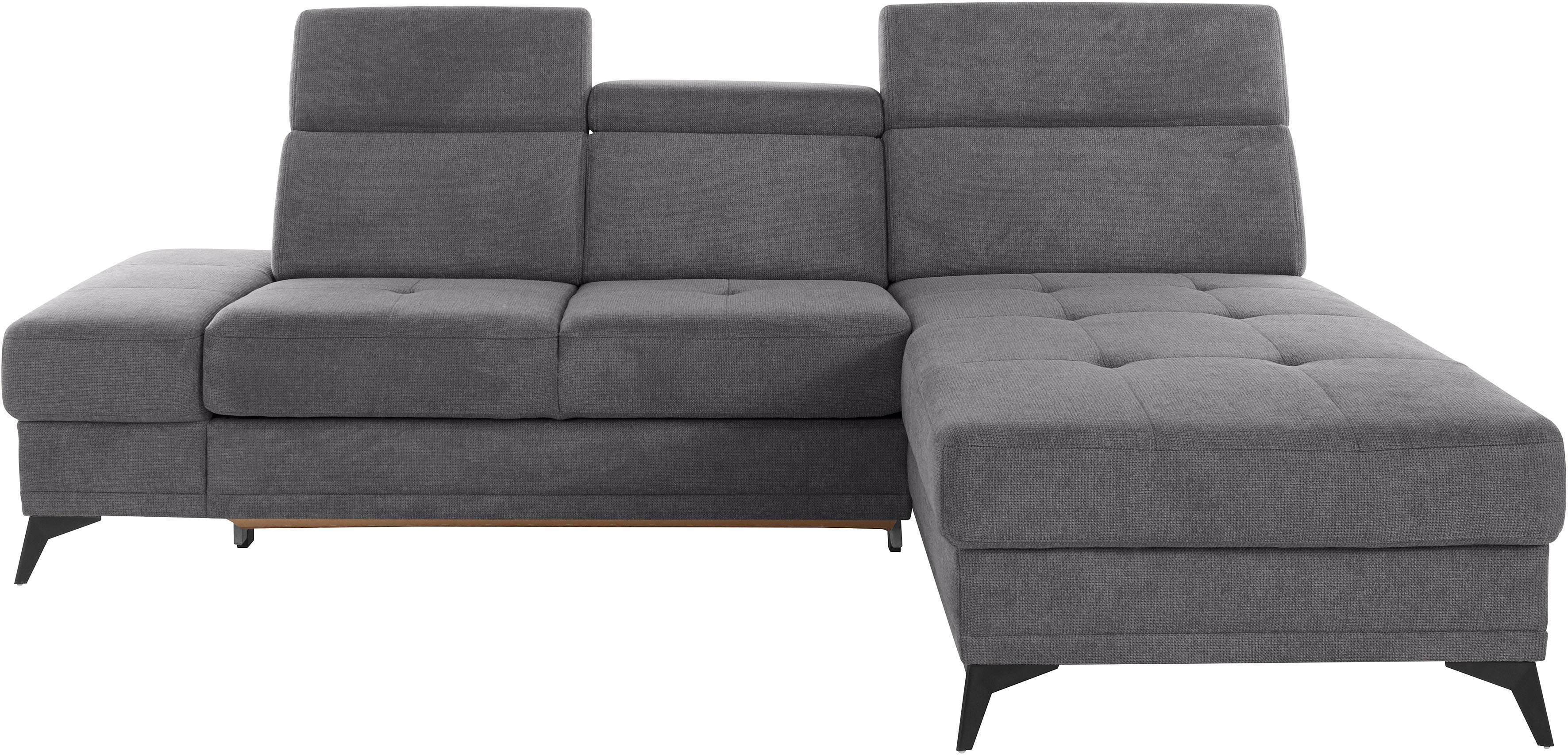 OTTO home Ecksofa "Cardiz L-Form" inkl.Kopfteilverstellung und Federkern wahlweise mit Schlaffunktion
