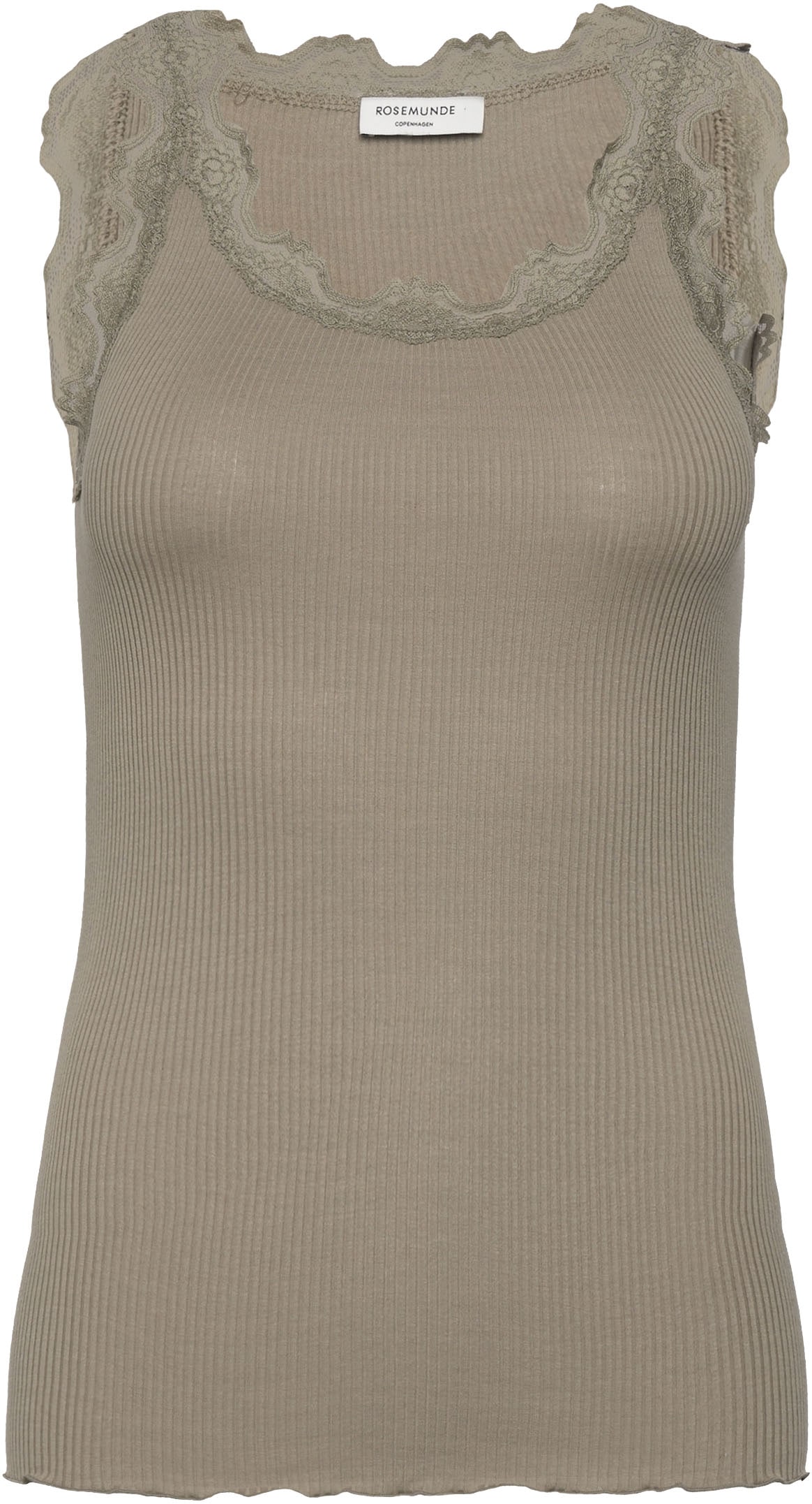 rosemunde Tanktop "Babette Silk Top", Vintage-Spitzenbesatz, breite Träger, günstig online kaufen