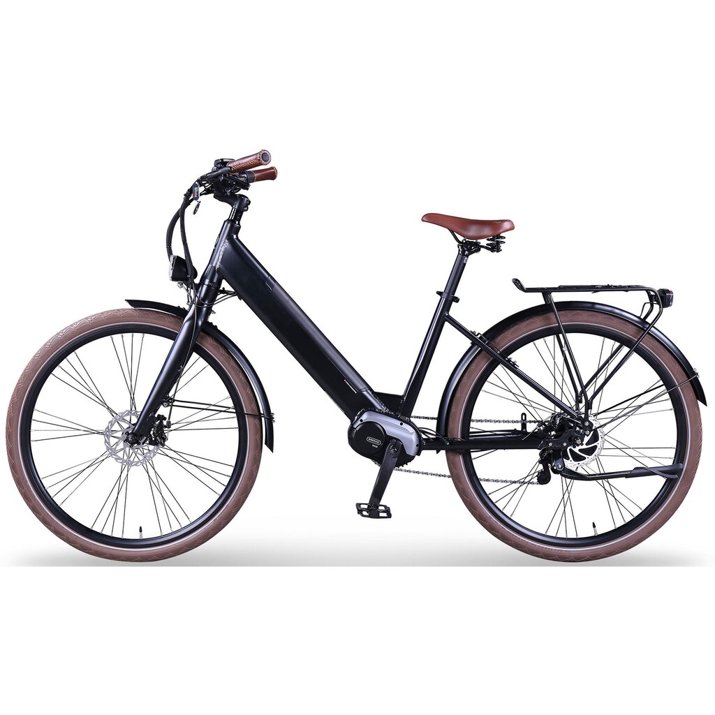 eGO Movement E-Bike »City 25 Julia Wave 45 cm Schwarz 28"«, Enviolo, Mittelmotor 250 W