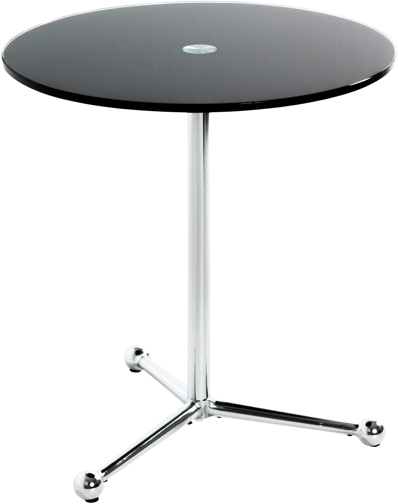HAKU Beistelltisch "Sofatisch, Wohnzimmertisch" 1 Stk. tlg. rund - aus Metall Silber - Ø/H 45/50 cm