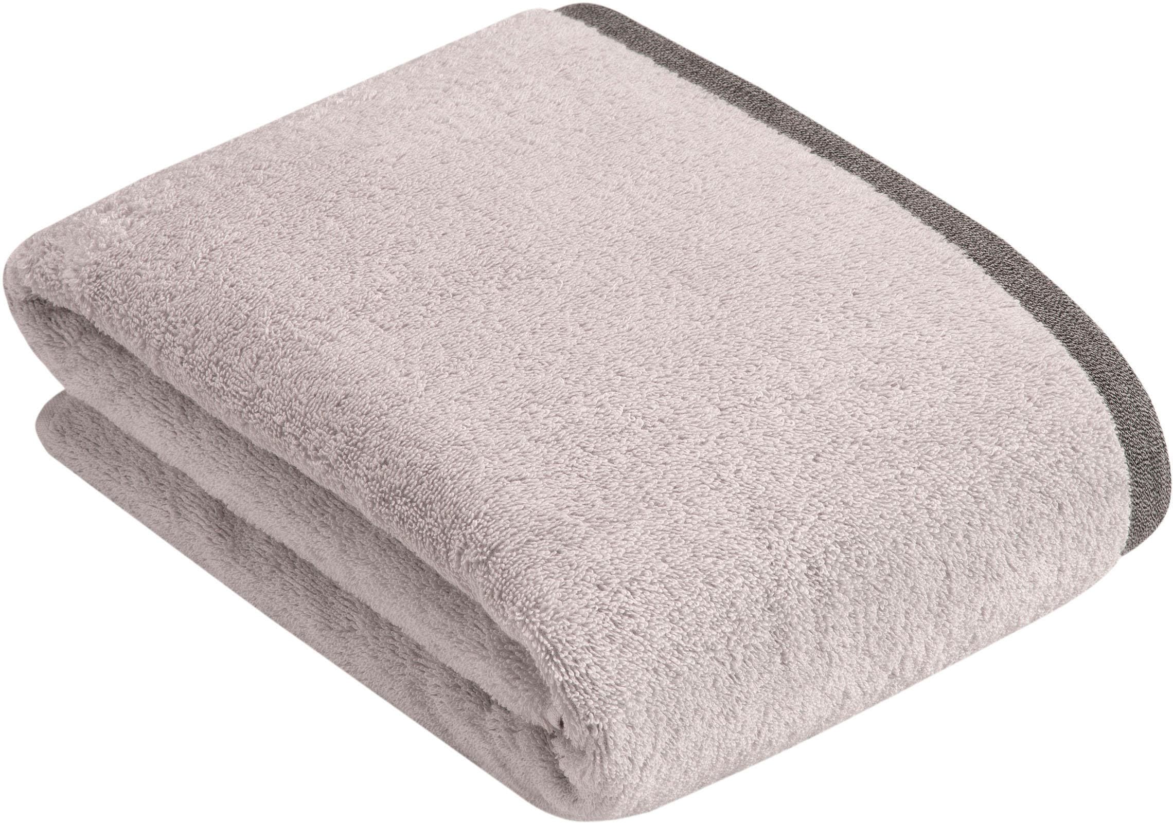 bugatti Badetuch "Prato" Uni Farben, mit melierter Optik im Saum günstig online kaufen