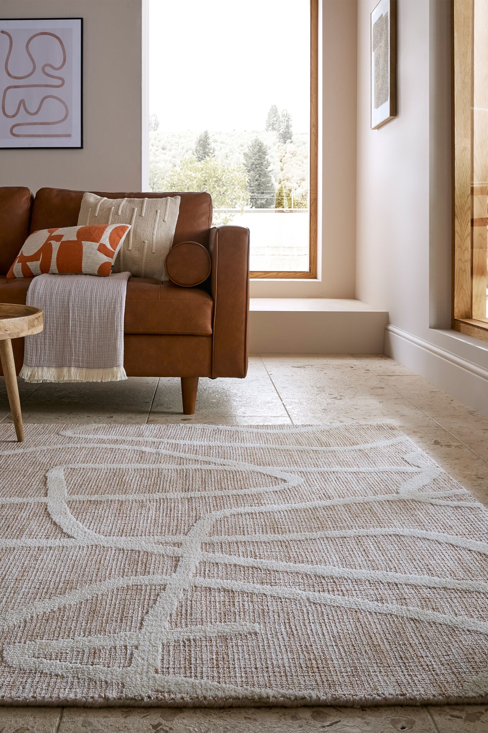 FLAIR RUGS Teppich "Micah" rechteckig 12 mm Höhe Hoch-niedriger Flor in Wol günstig online kaufen