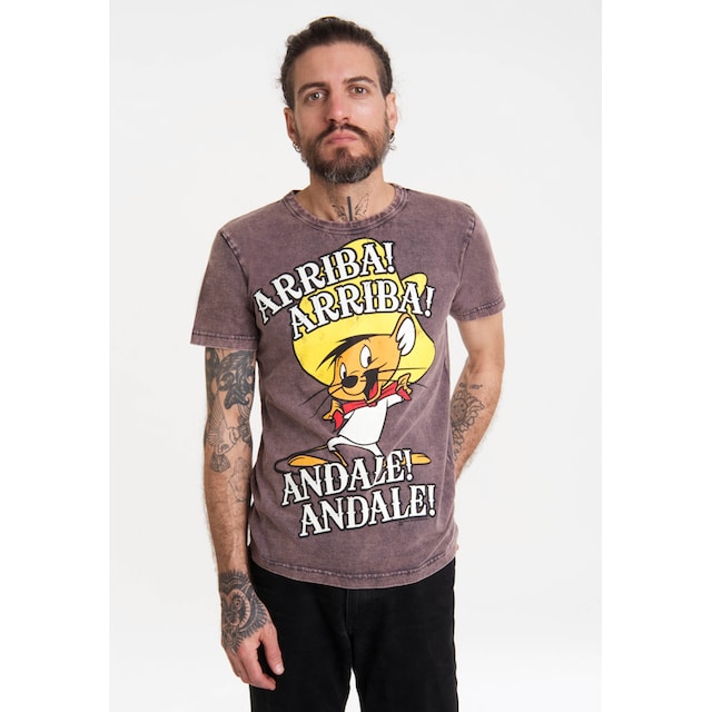 LOGOSHIRT T-Shirt »Looney Tunes - Speedy Gonzales«, mit lizenziertem Print  ▷ für | BAUR