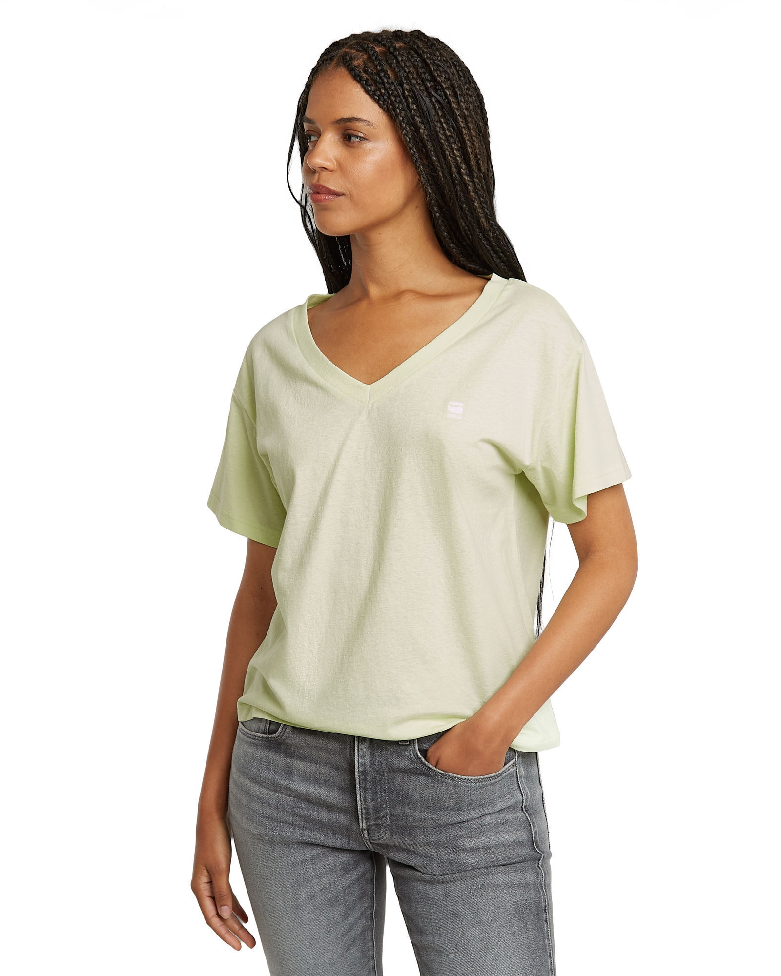 G-STAR T-Shirt "Open V-Neck Relaxed Top" günstig online kaufen