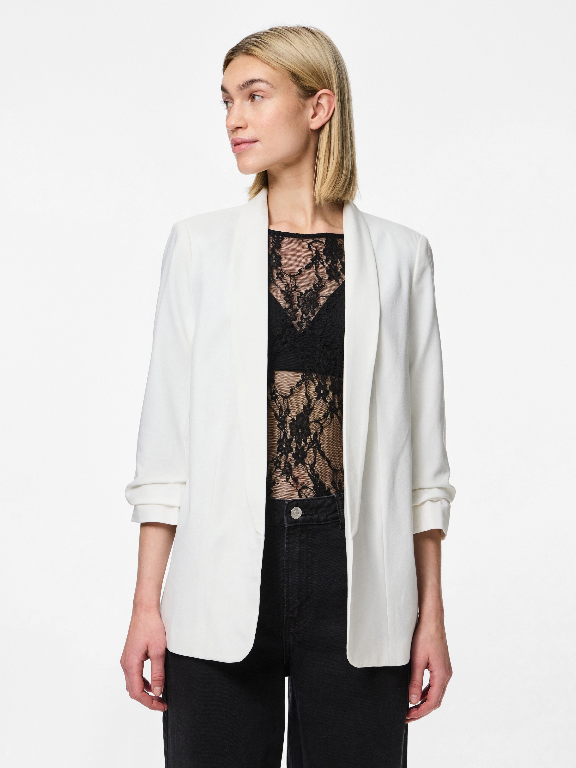 pieces Blusenblazer "PCBOSELLA 3/4 BLAZER NOOS" Materialmix, regular fit günstig online kaufen