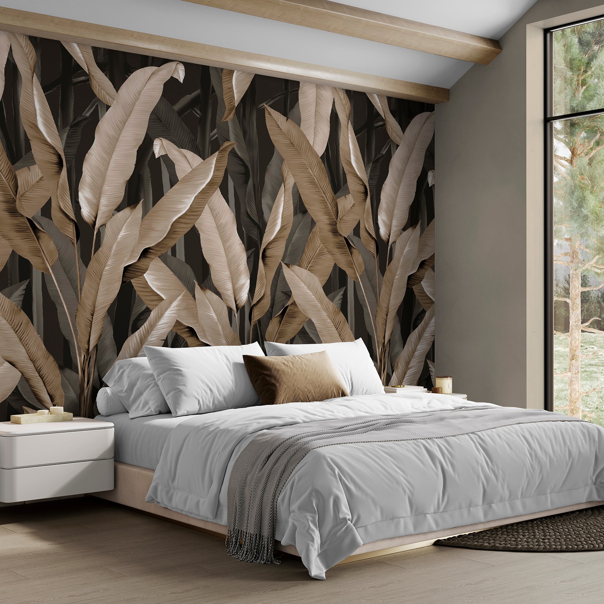 Art for the home Fototapete »Bananenblatt« Motiv glatt Design Tapeten