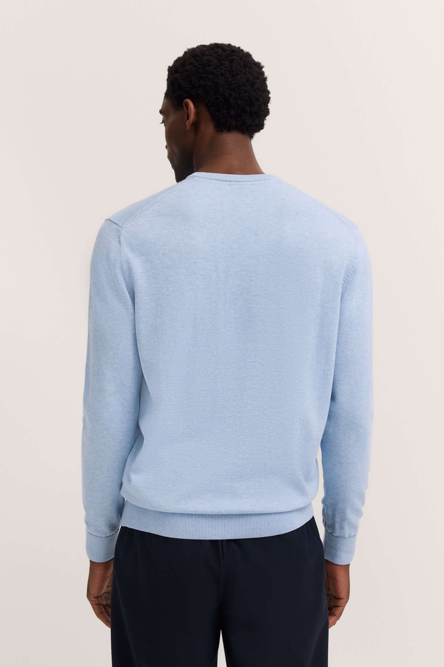bugatti V-Ausschnitt-Pullover "Basic Essential" aus reine Baumwolle günstig online kaufen