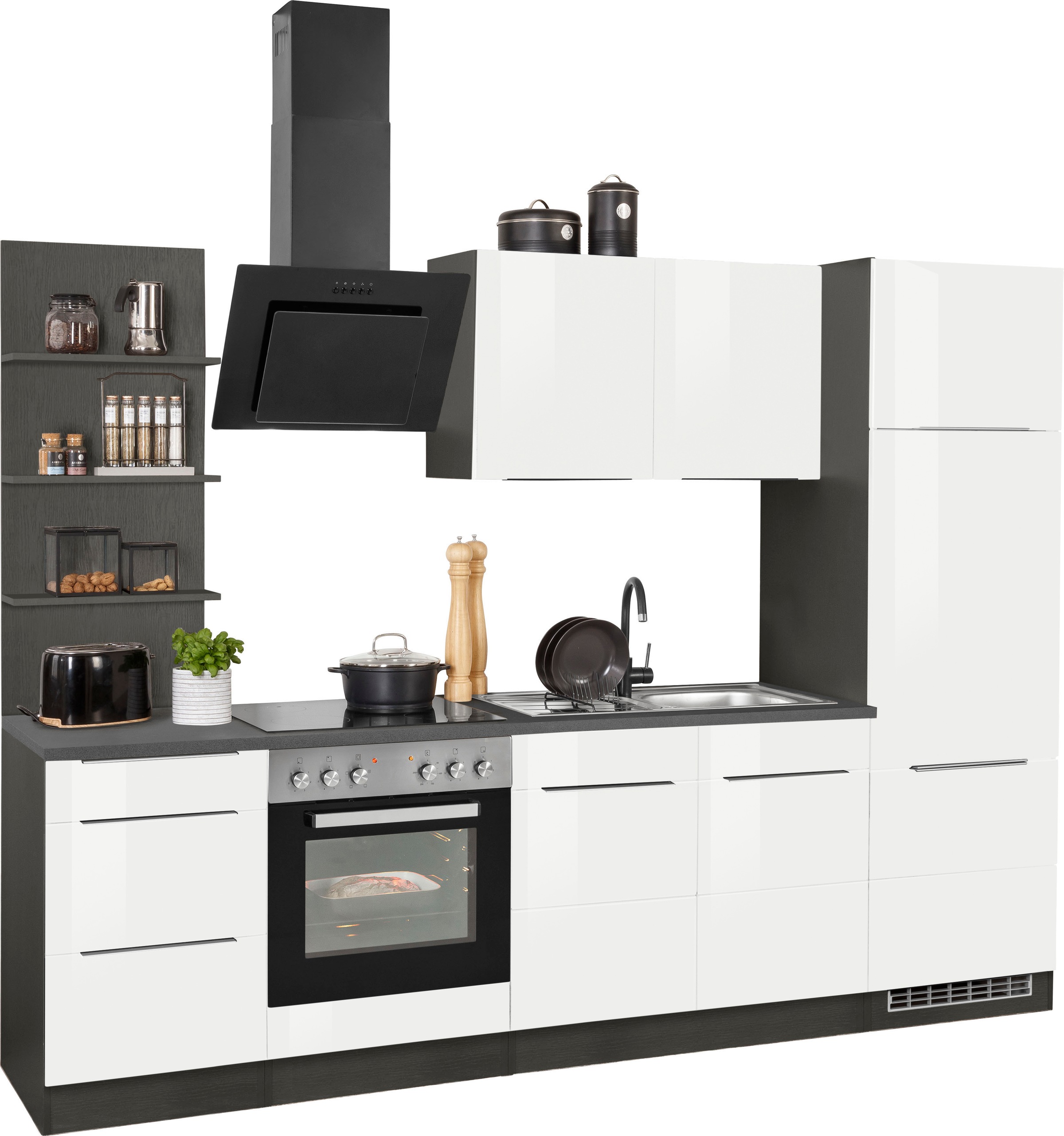 Kochstation Küchenzeile »KS-Brindisi«, ohne Geräte, Breite 270 cm