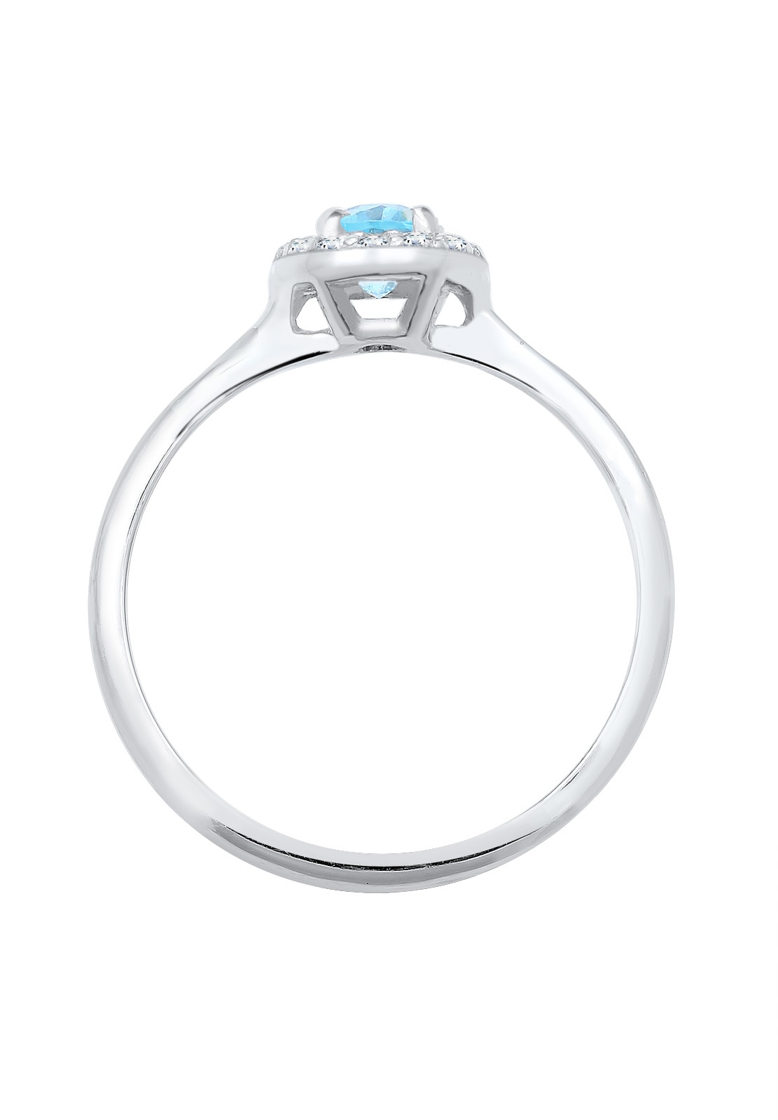 Elli DIAMONDS Verlobungsring »Ring Oval Topas Diamant Brillantschliff (0.08 ct) 925 Sterling Silber«