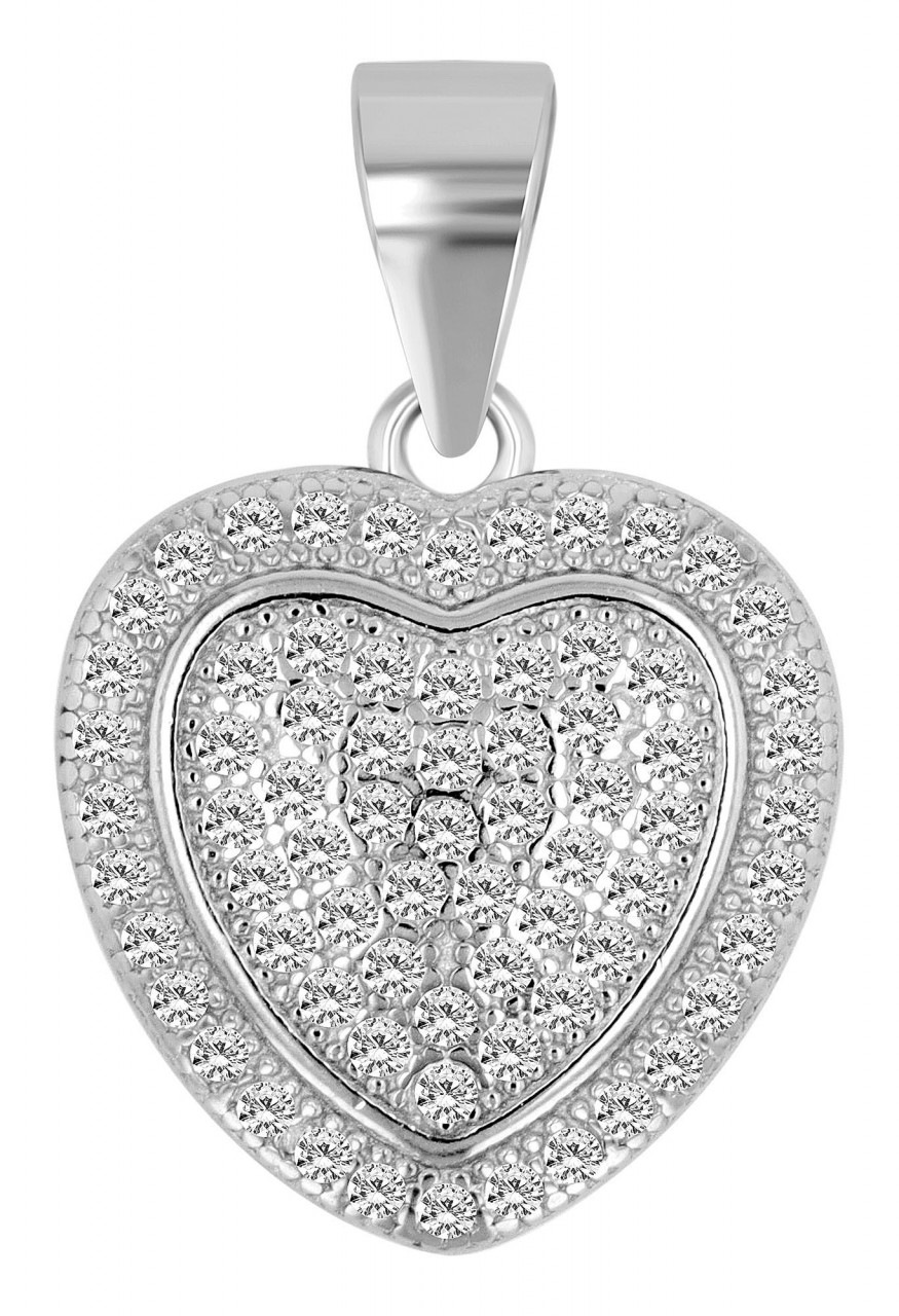 Kettenanhänger ADELIA´S "modischer Herz Anhänger aus 925 Sterling Silber", silber, Schmuckanhänger, Damen, Silber 925 (Sterlingsilber), Kettenanhänger