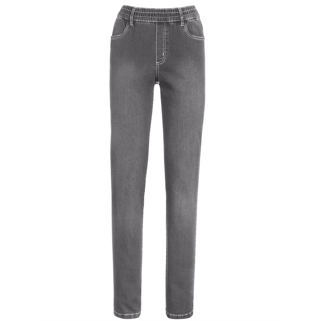 Classic Basics High-waist-Jeans, (1 tlg.)